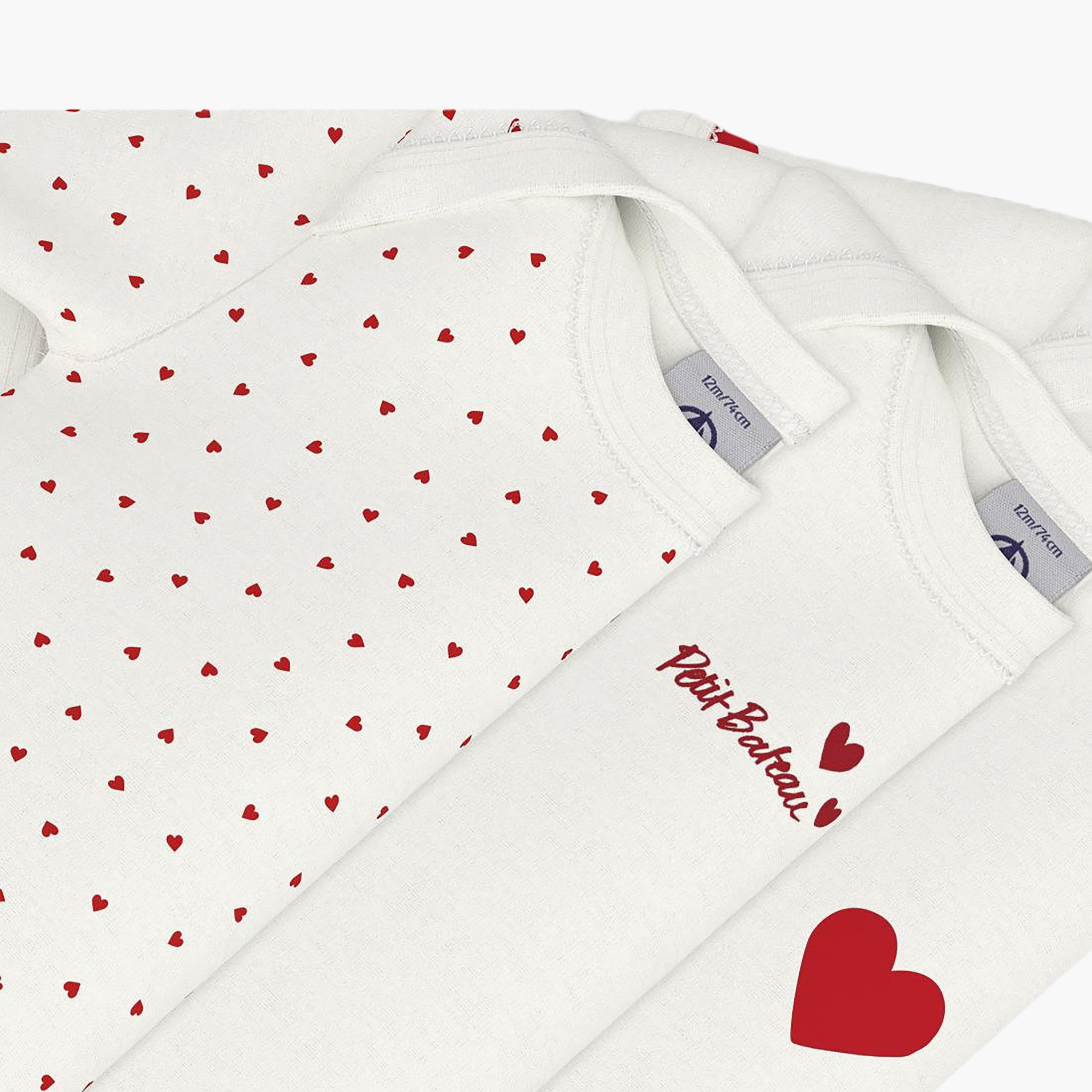 Petit Bateau 3-Piece Short Sleeves Hearts Printed Bodysuit-baby-boys-clothing-bodysuits-image-4