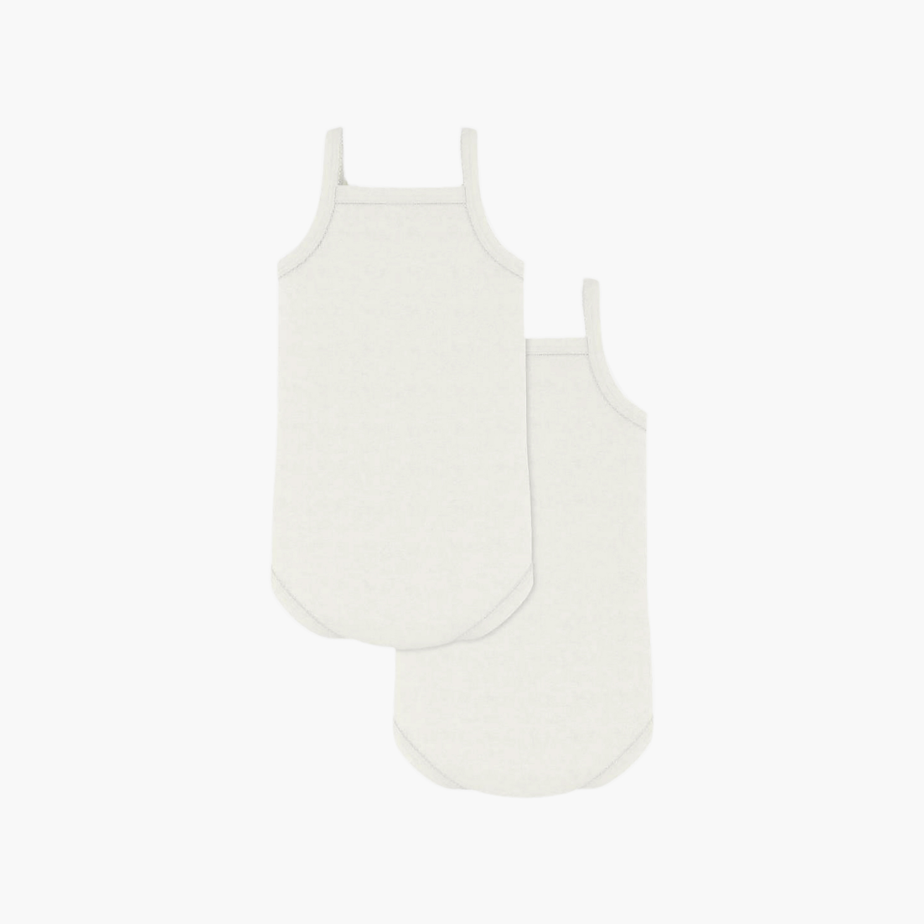 Petit Bateau 2-Piece Strapped Solid Bodysuit Set-baby-girls-clothing-bodysuits-image-2