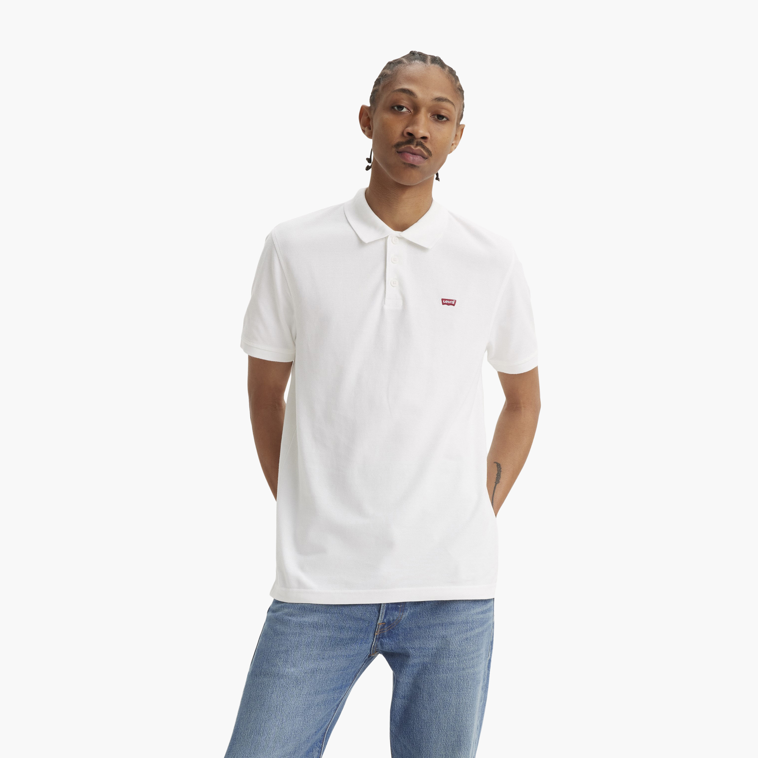 Levi's Plain Collared Short Sleeves Men's Polo T-Shirt-men-clothing-tshirtsandpolos-polos-image-1