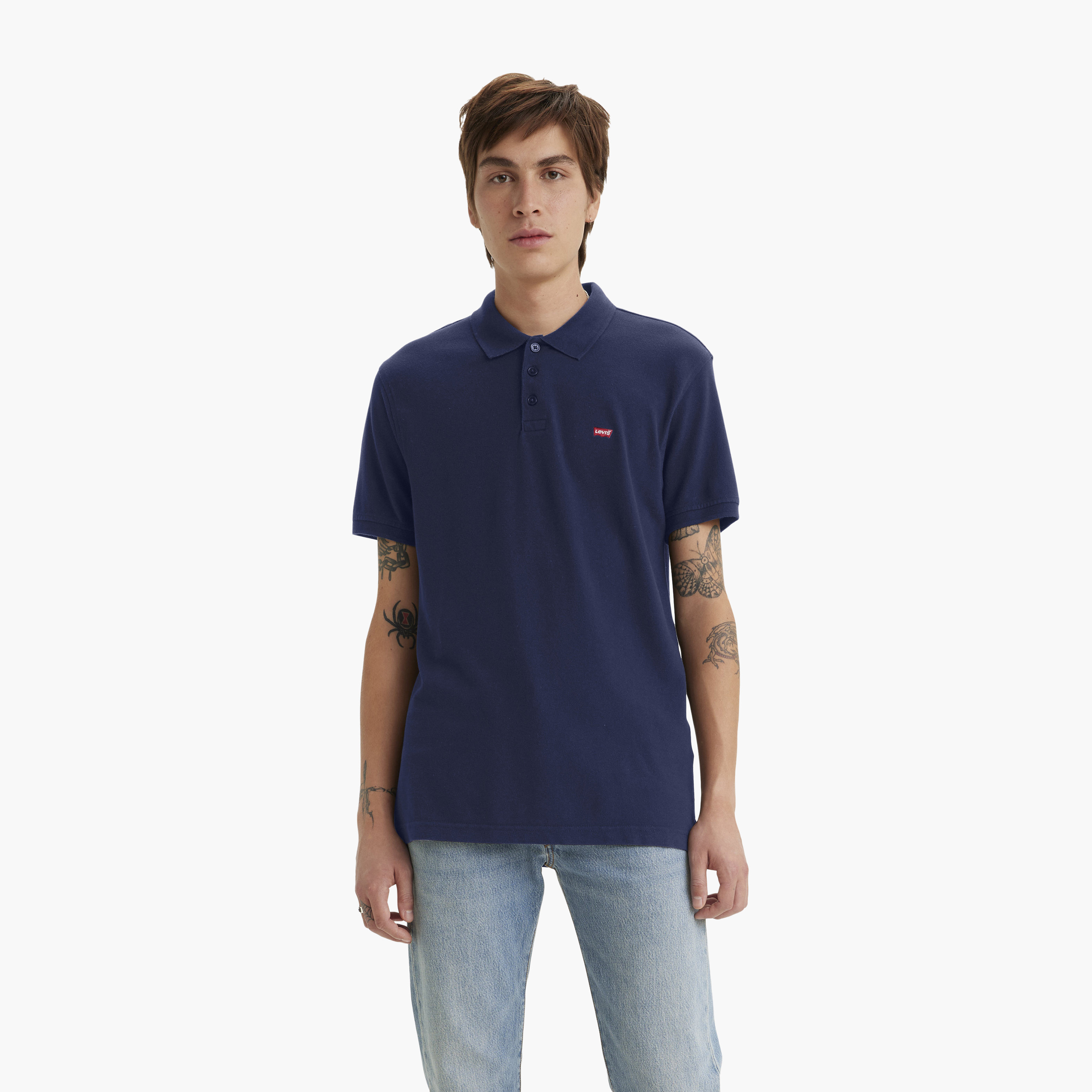 Levi's Plain Collared Short Sleeves Men's Polo T-Shirt-men-clothing-tshirtsandpolos-polos-image-1
