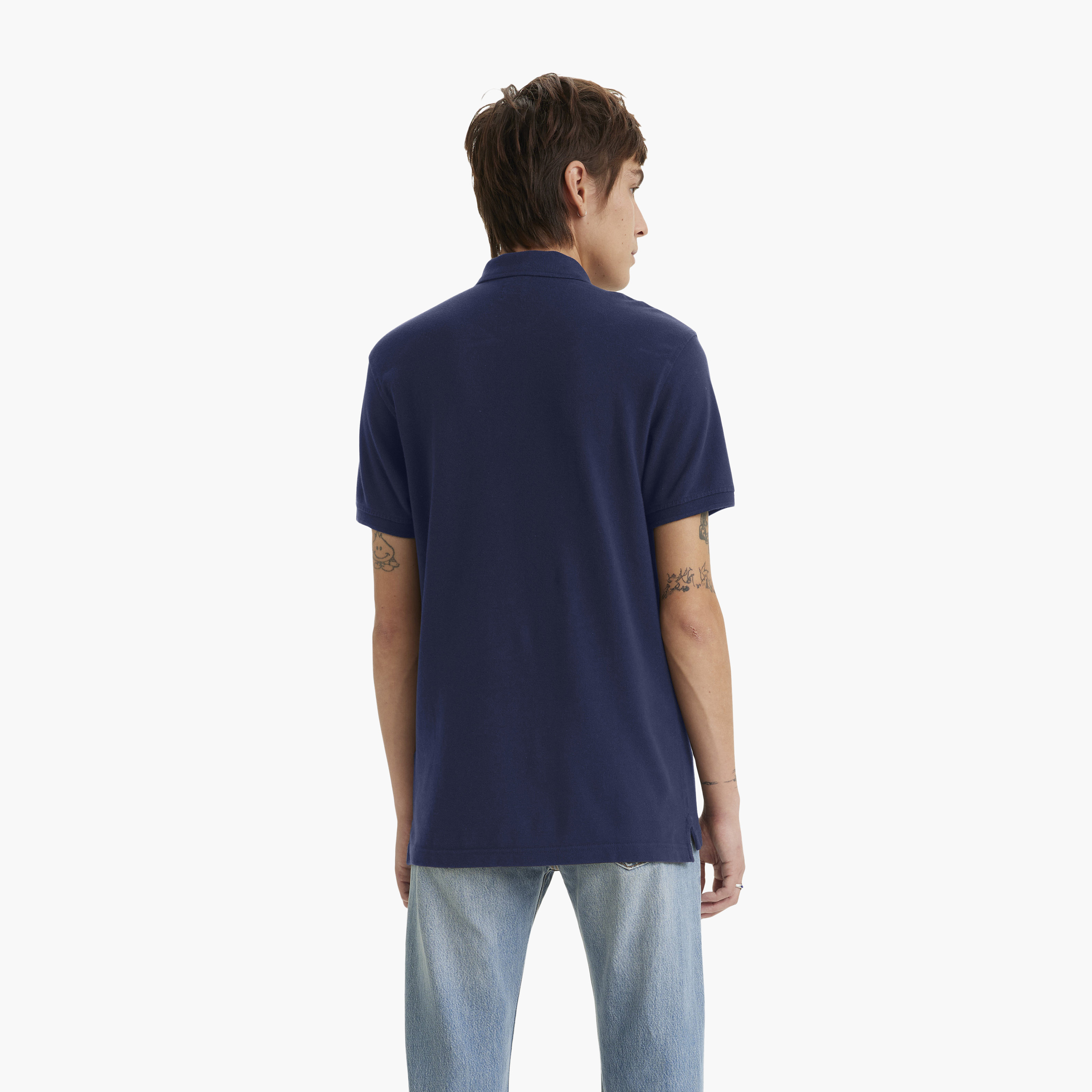 تي شيرت بولو رجالي سادة بأكمام قصيرة وياقة من ليفايس-men-clothing-tshirtsandpolos-polos-image-3