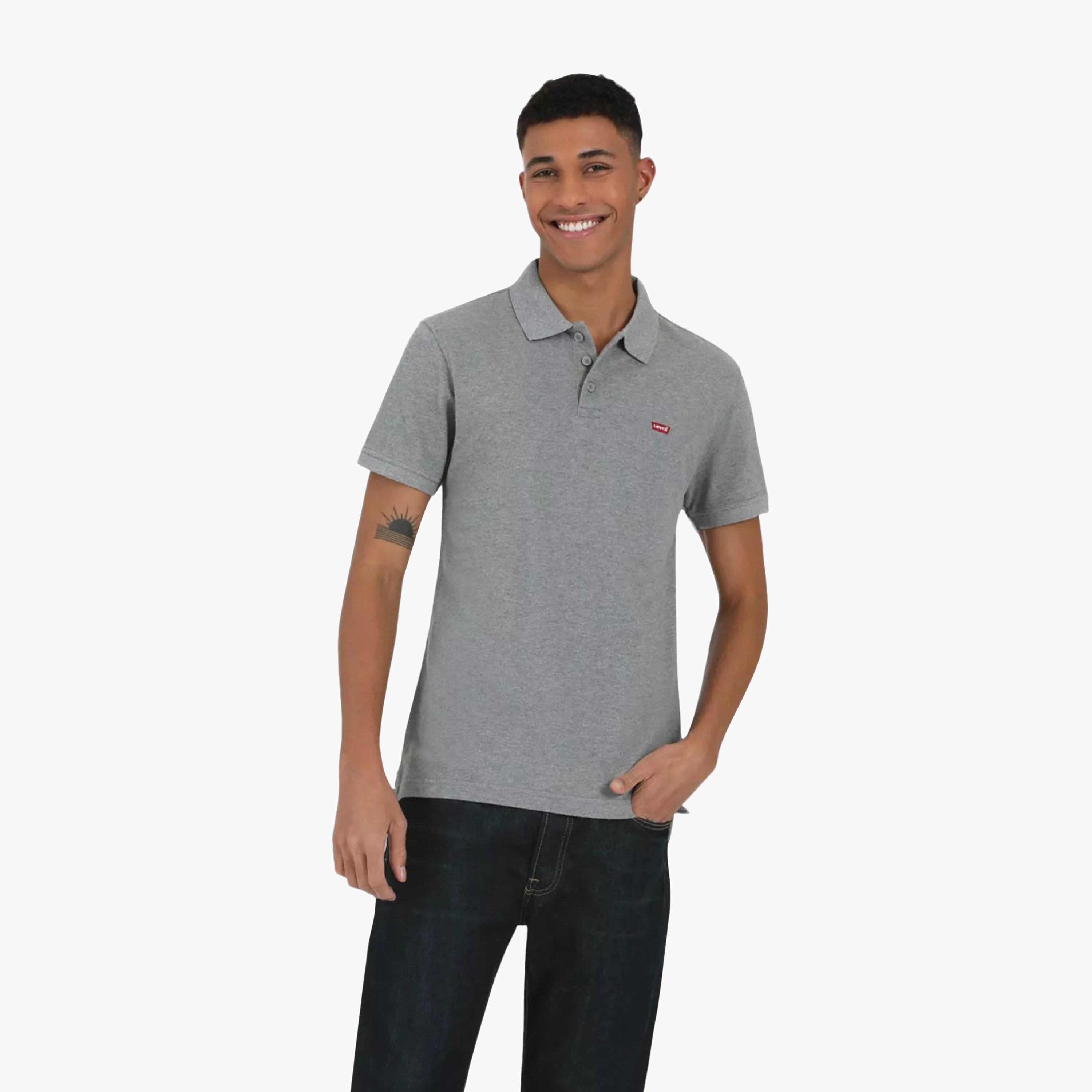 Levi's Plain Collared Short Sleeves Men's Polo T-Shirt-men-clothing-tshirtsandpolos-polos-image-1