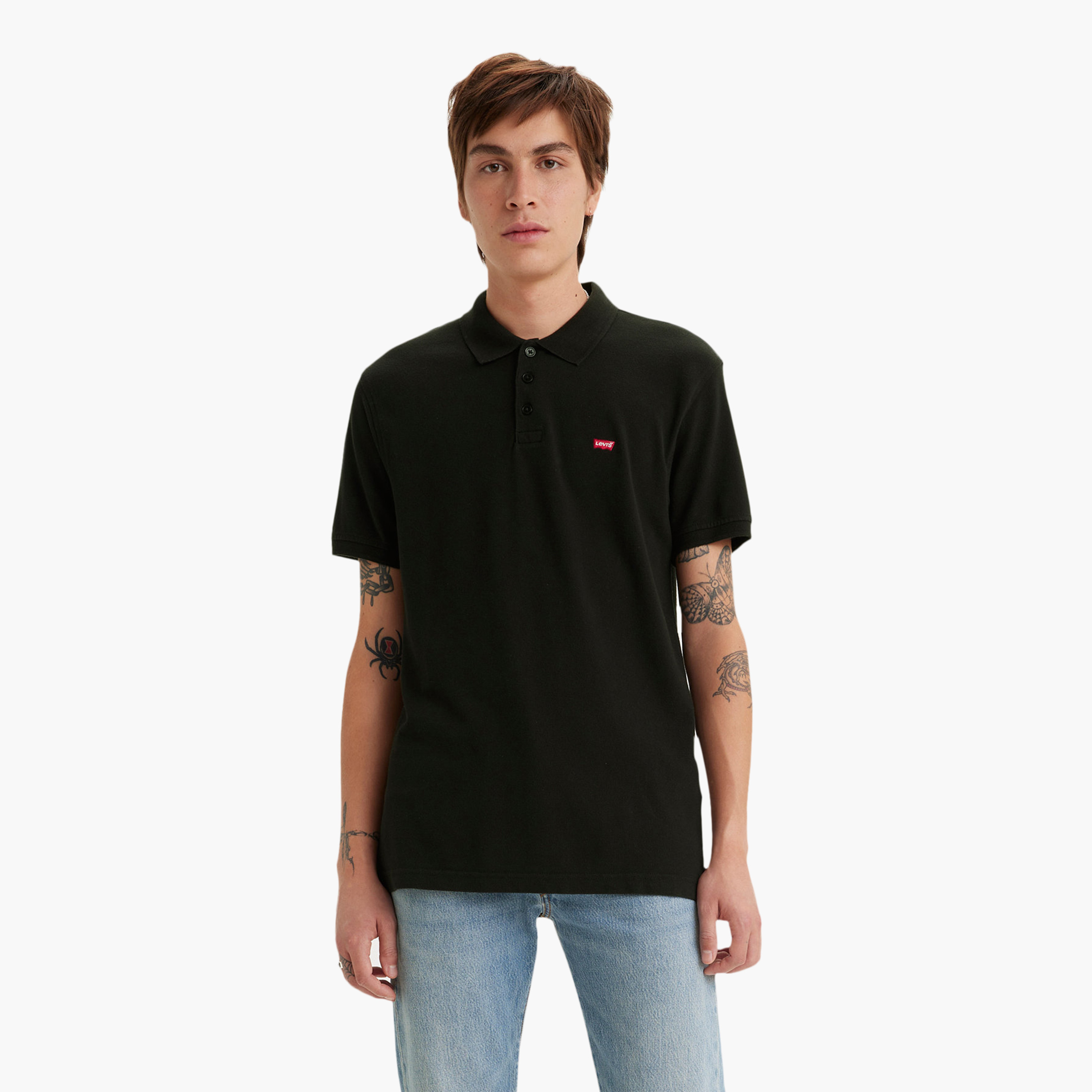 Levi's Plain Collared Short Sleeves Men's Polo T-Shirt-men-clothing-tshirtsandpolos-polos-image-1