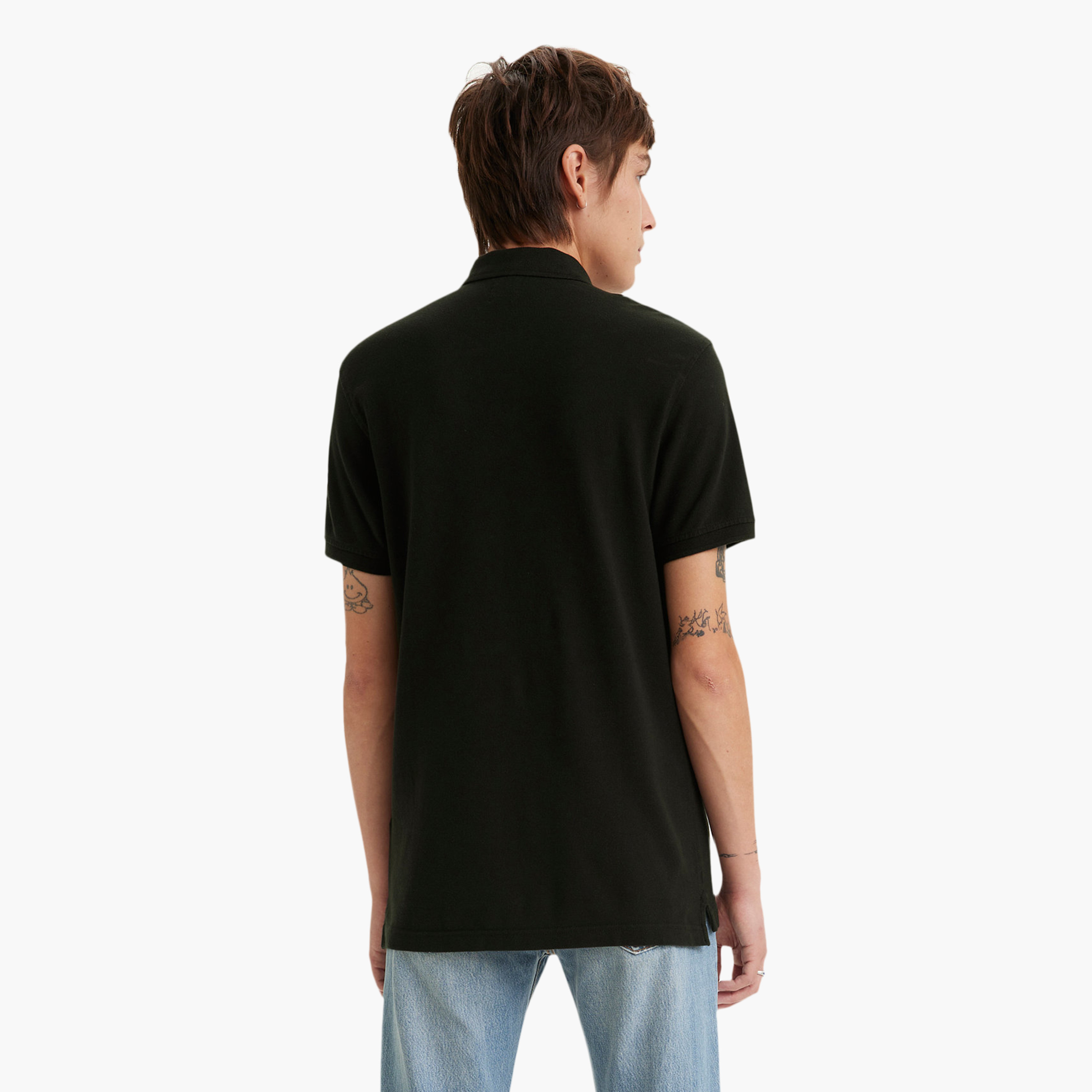 تي شيرت بولو رجالي سادة بأكمام قصيرة وياقة من ليفايس-men-clothing-tshirtsandpolos-polos-image-3