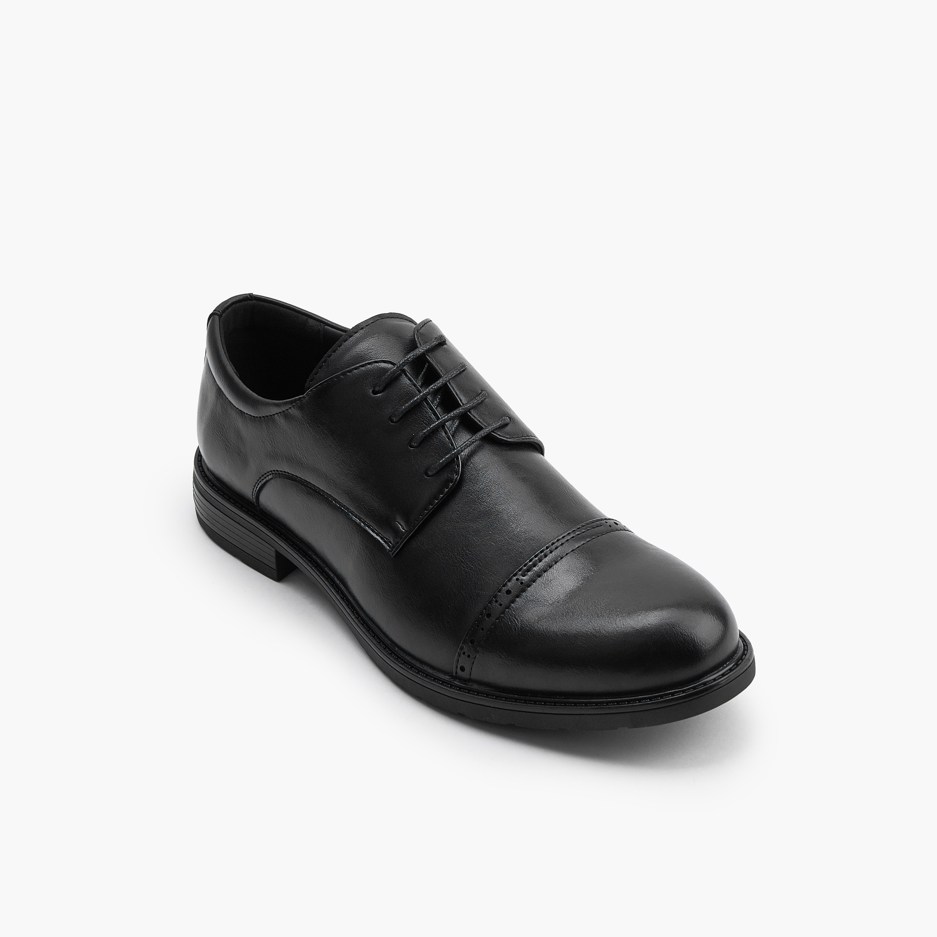 Duchini Men's Solid Lace-Up Derby Shoes-men-shoes-formalshoes-image-3