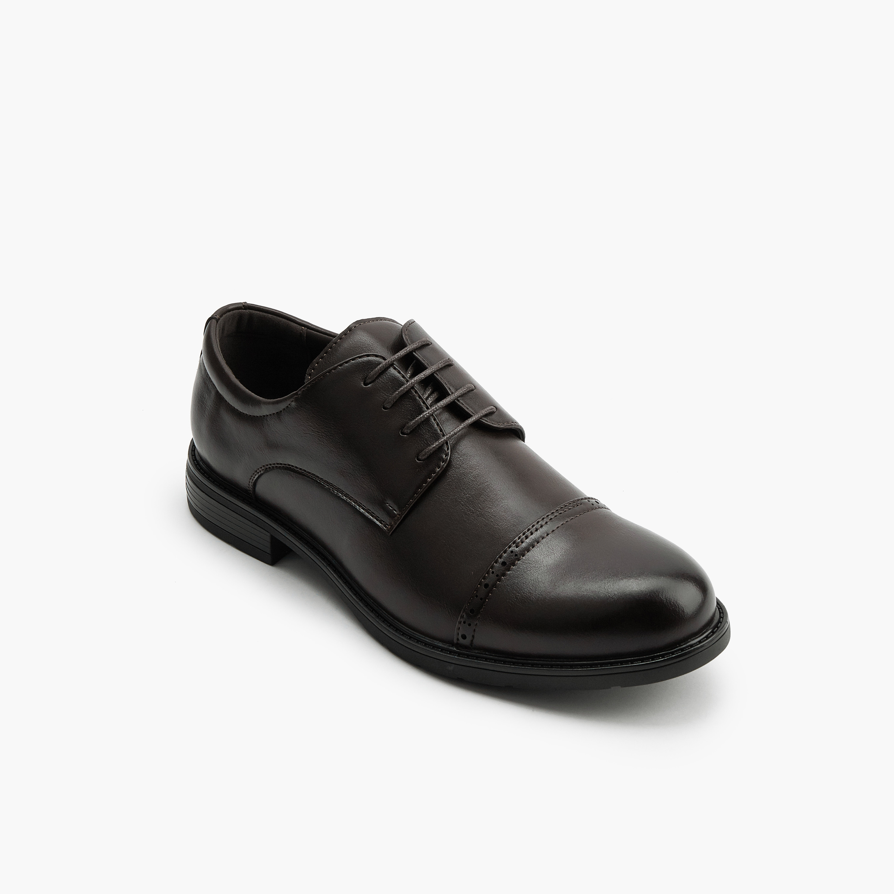 Duchini Men's Solid Lace-Up Derby Shoes-men-shoes-formalshoes-image-3