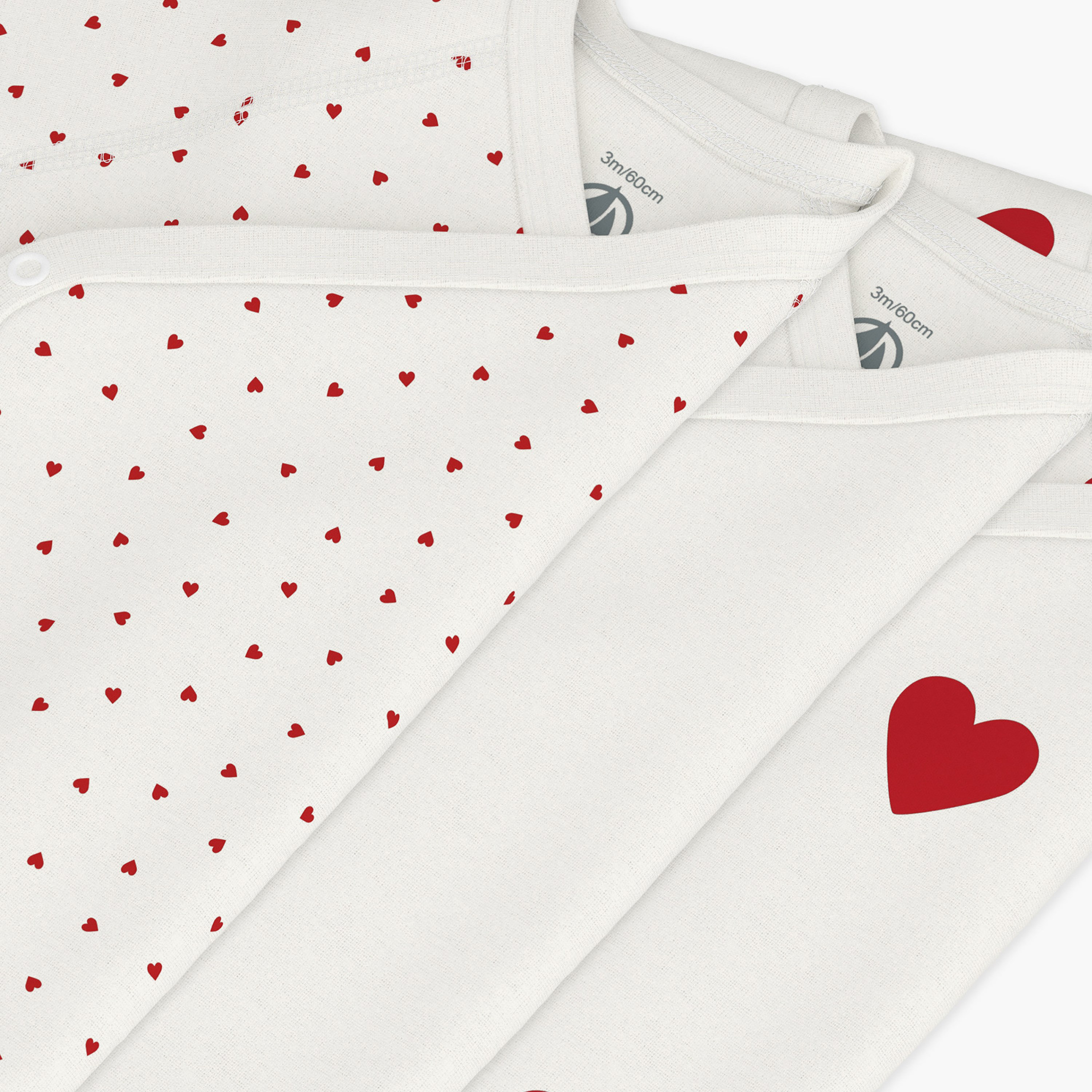 Petit Bateau 3-Piece Short Sleeves Hearts Printed Bodysuit-baby-boys-clothing-bodysuits-image-6