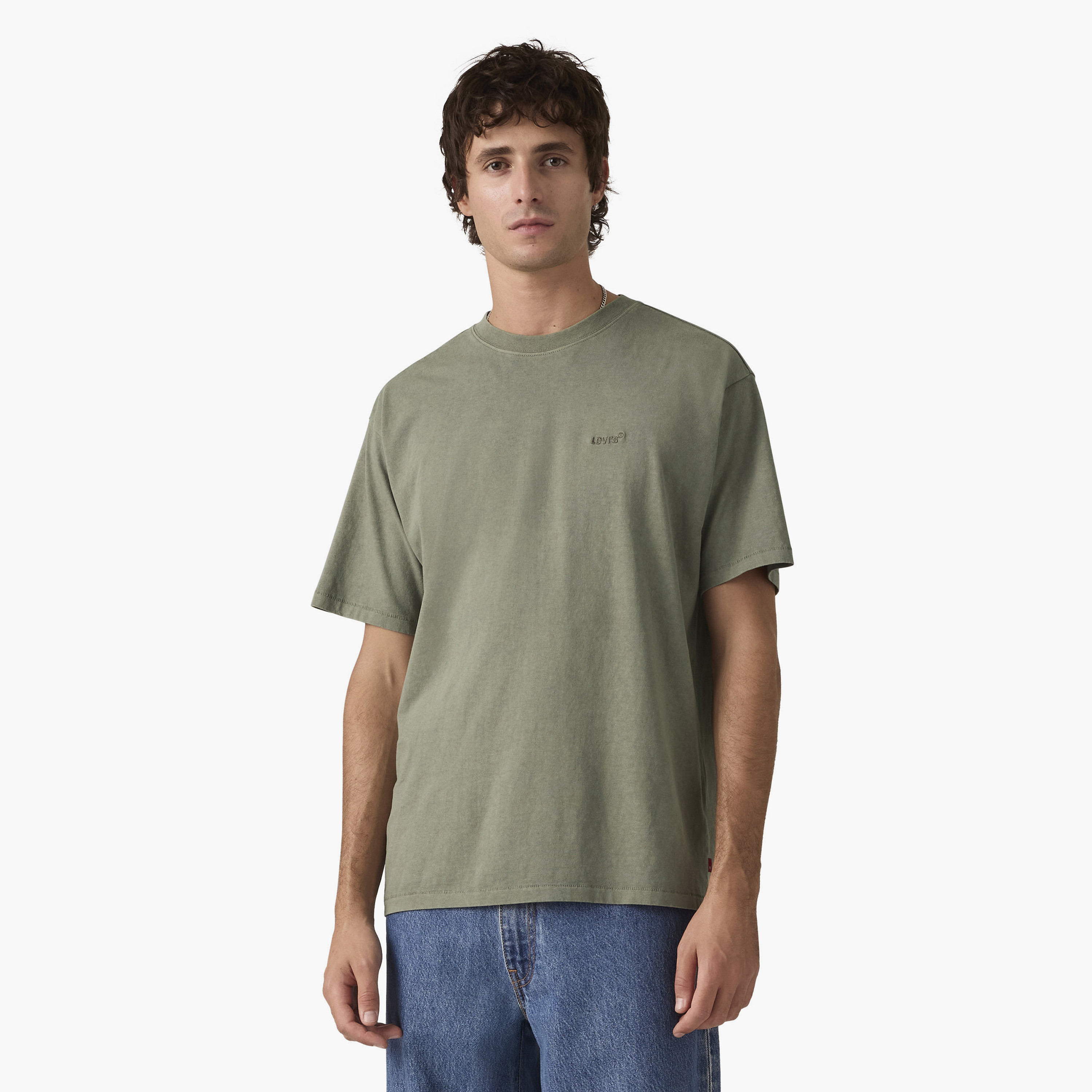 تي شيرت رجالي سادة بياقة دائرية وأكمام قصيرة من ليفايس-men-clothing-tshirtsandpolos-tshirts-image-1