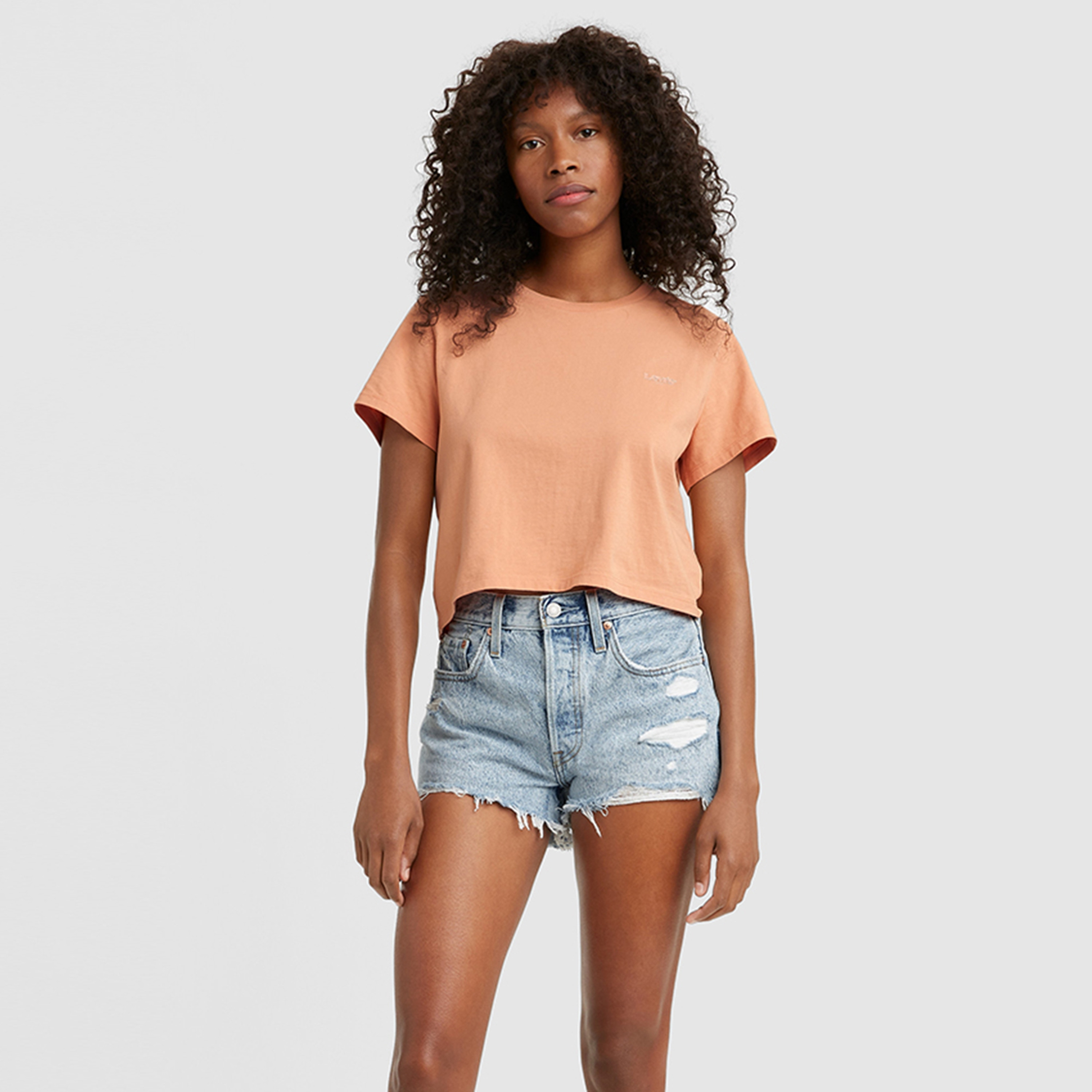 Levi's Plain Round Neck Short Sleeves Women's T-Shirt-women-clothing-tshirts-image-2