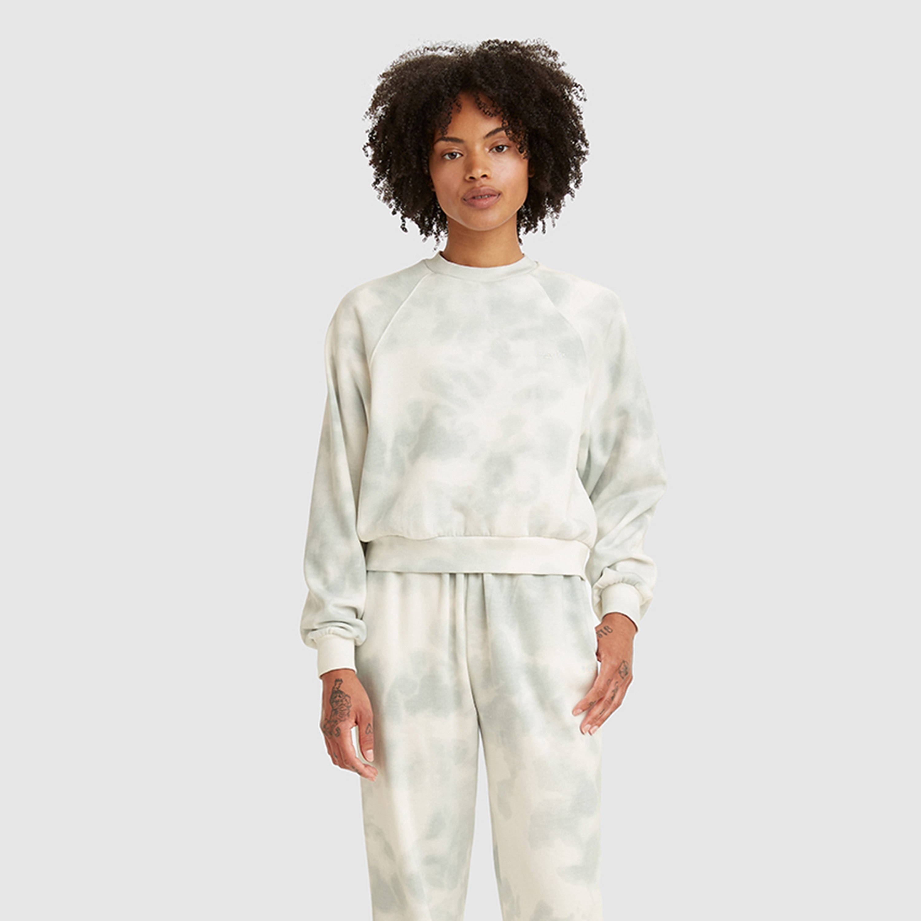 Levi's Tie-Dye Printed Round Neck Long Sleeves Women's Sweatshirt-women-clothing-hoodiesandsweatshirts-sweatshirts-image-1