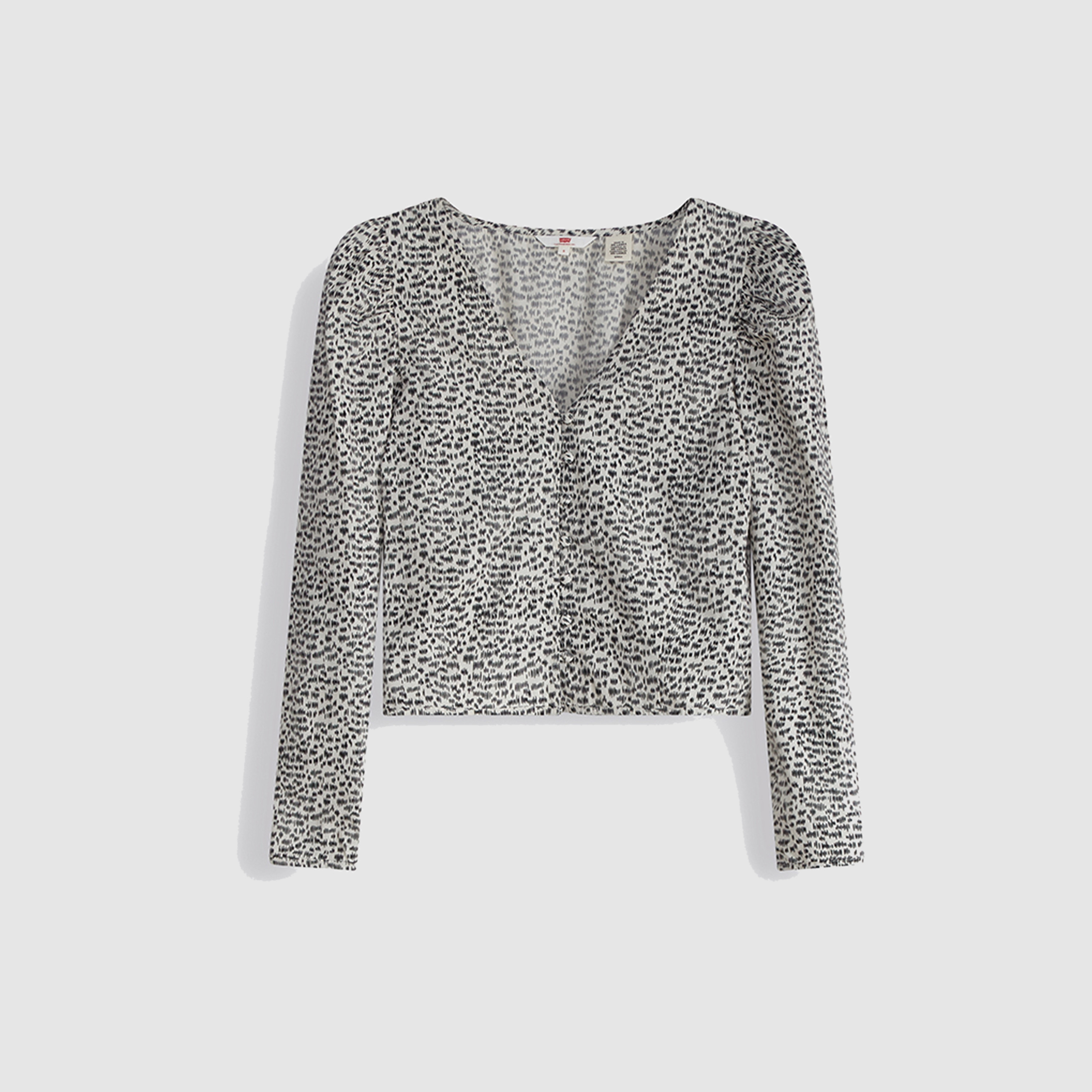 Levi's Animal Print V-Neck Long Sleeves Women's Top-women-clothing-shirtsandblouses-blouses-image-1