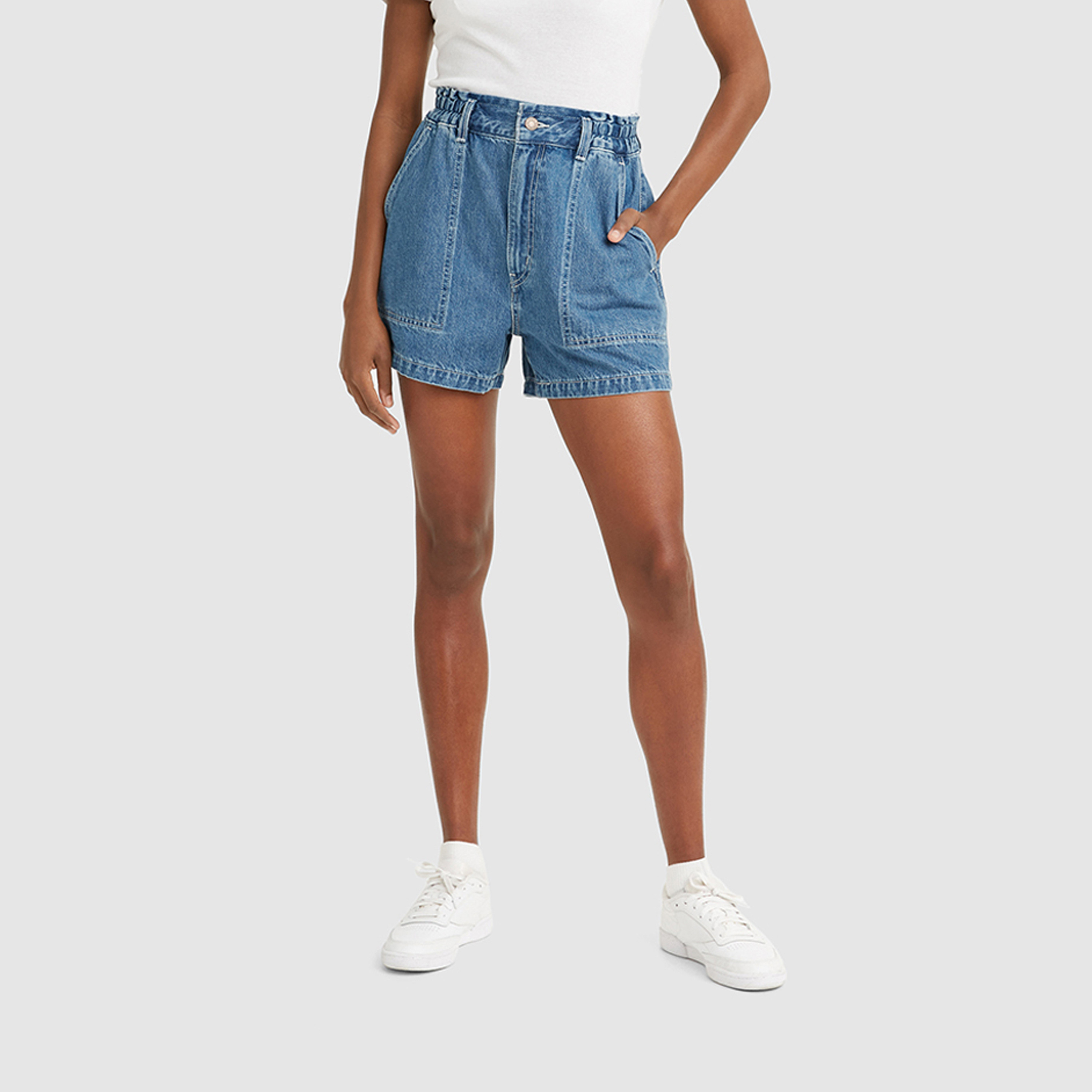 Levi's Women's Stretchable High-Rise A-line Shorts-women-clothing-bottoms-shorts-image-1