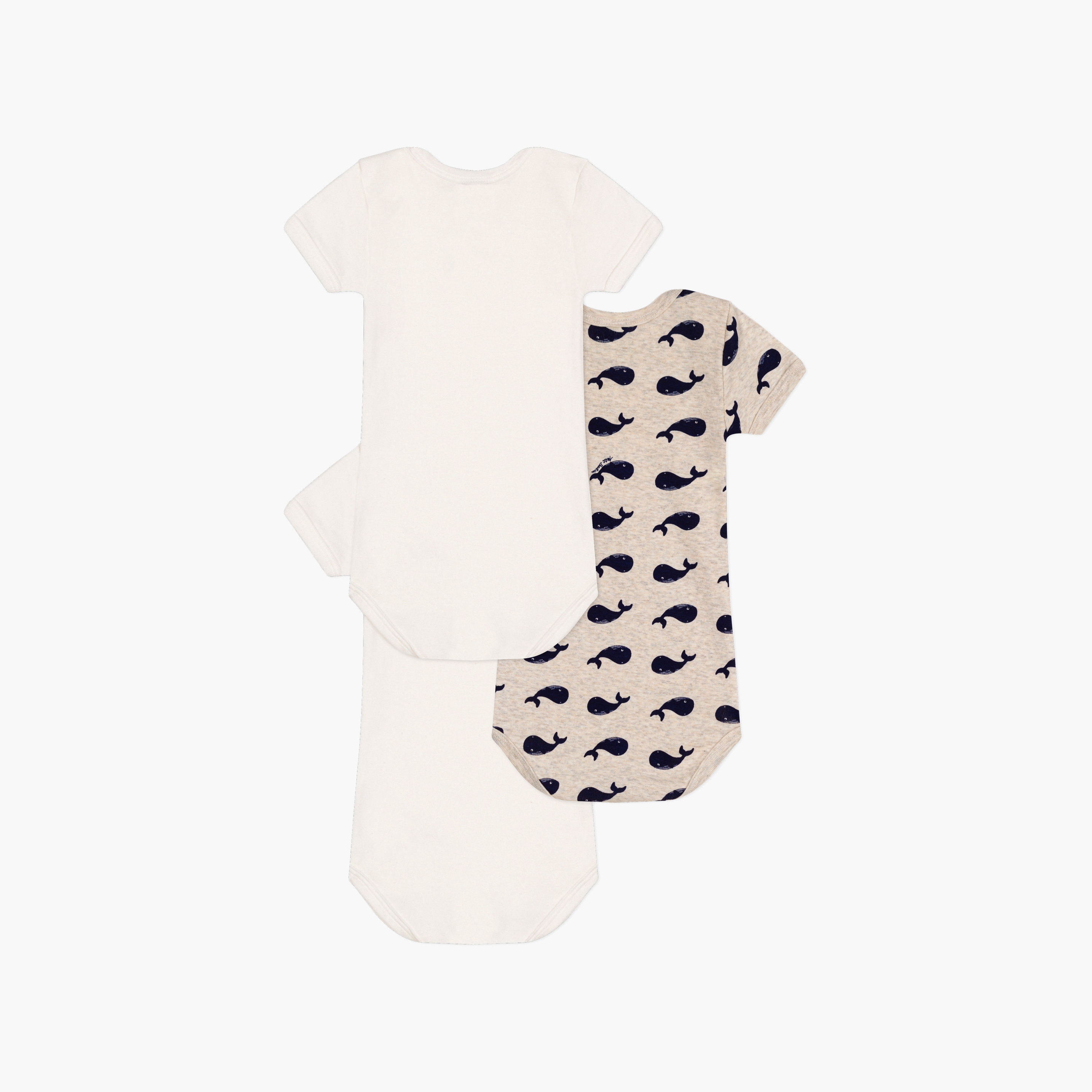 Petit Bateau 3-Piece Short Sleeves Whales Printed Bodysuit-baby-boys-clothing-bodysuits-image-4