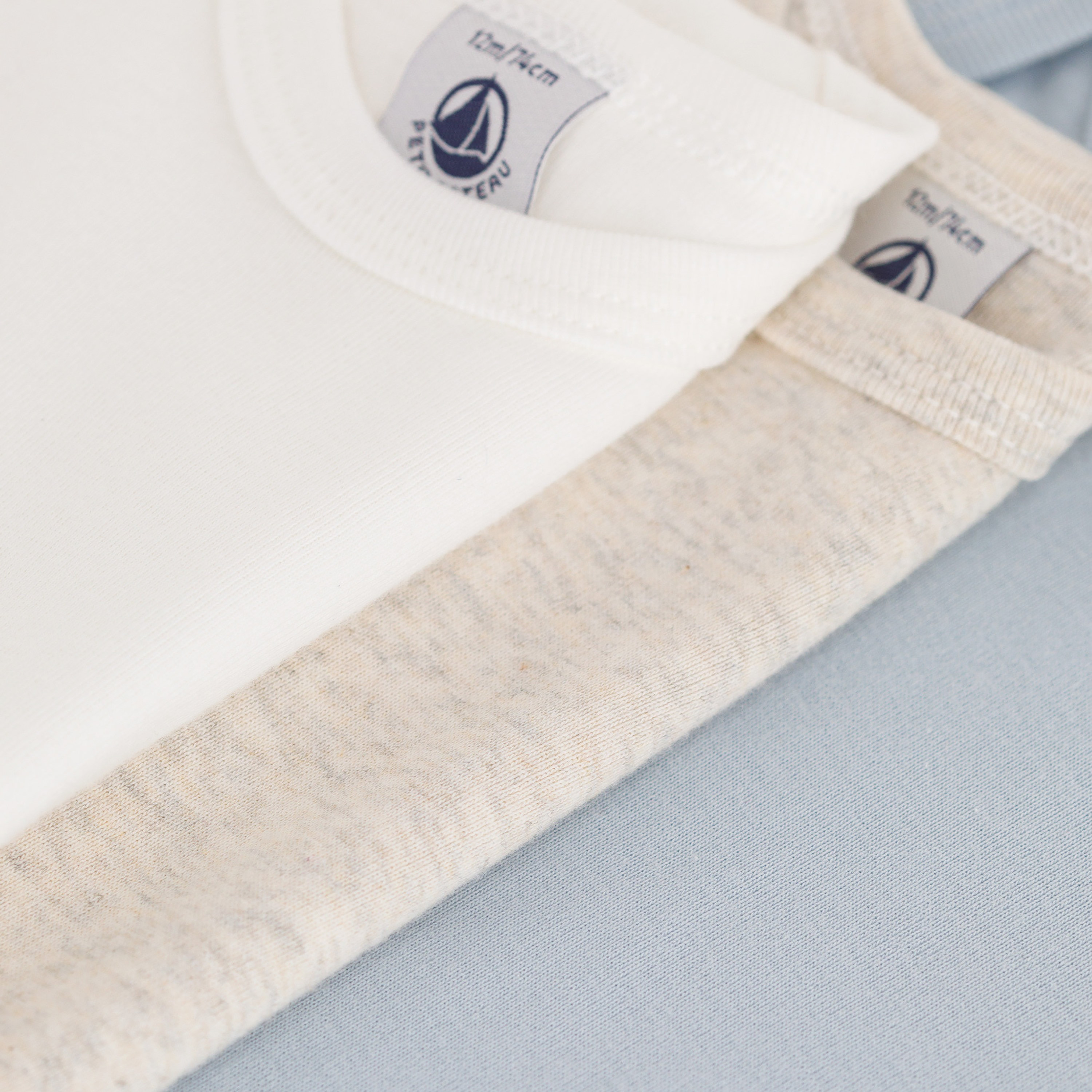 Petit Bateau 3-Piece Short Sleeves Solid Bodysuit Set-baby-boys-clothing-bodysuits-image-5