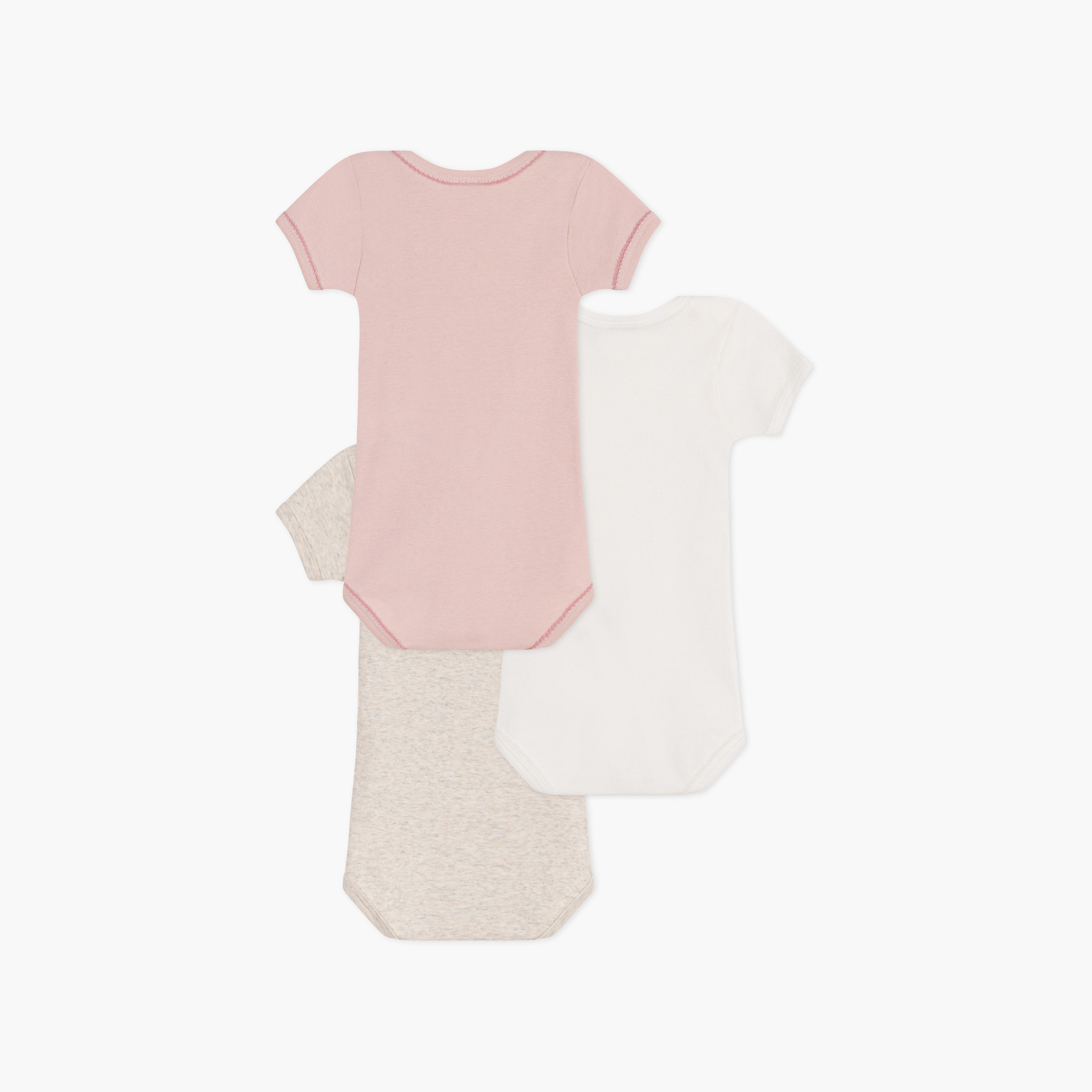طقم بودي سوت أكمام قصيرة بلون سادة مكون من 3 قطع من بيتي باتو-baby-boys-clothing-bodysuits-image-3
