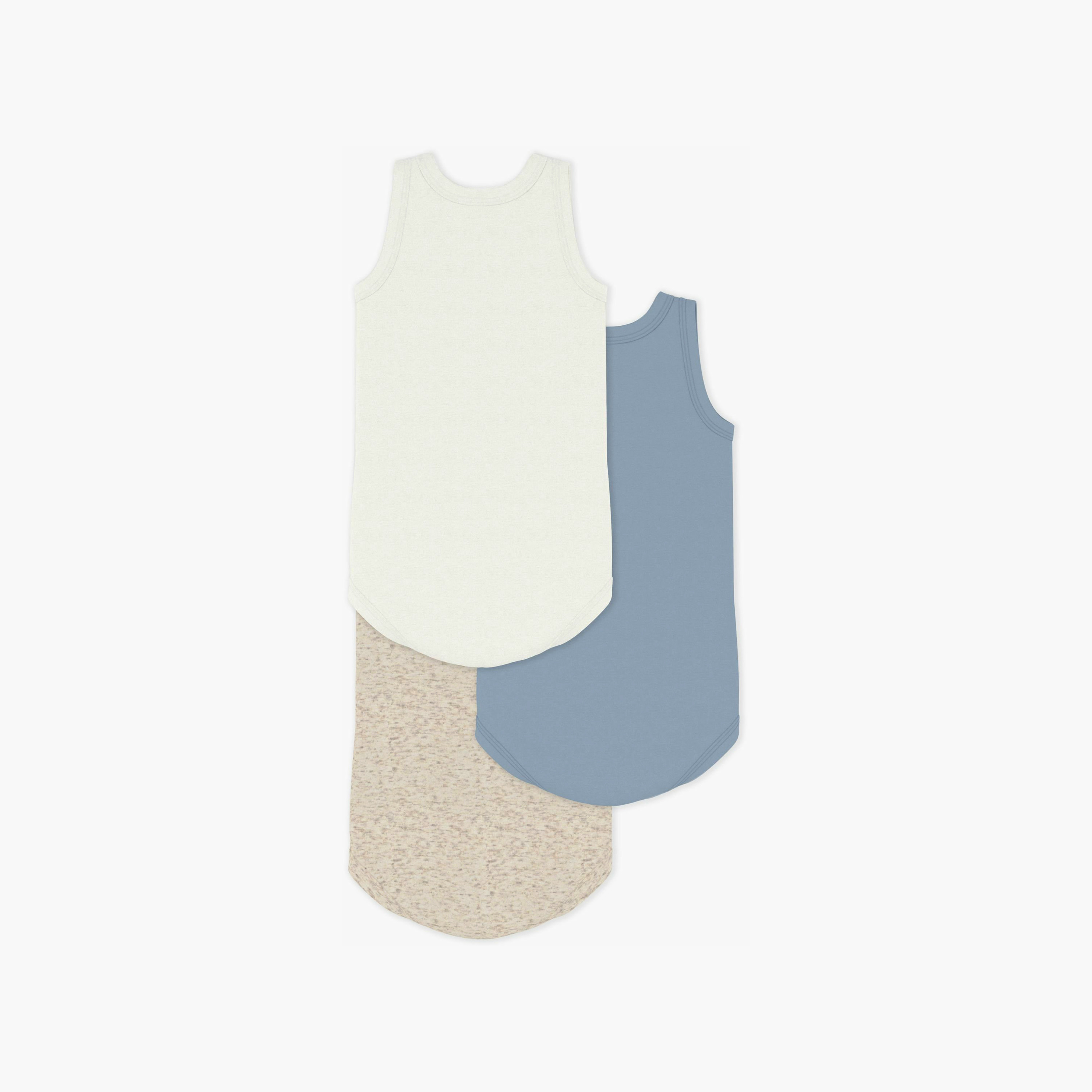 طقم بودي سوت بدون أكمام بلون سادة مكون من 3 قطع من بيتي باتو-baby-boys-clothing-bodysuits-image-4