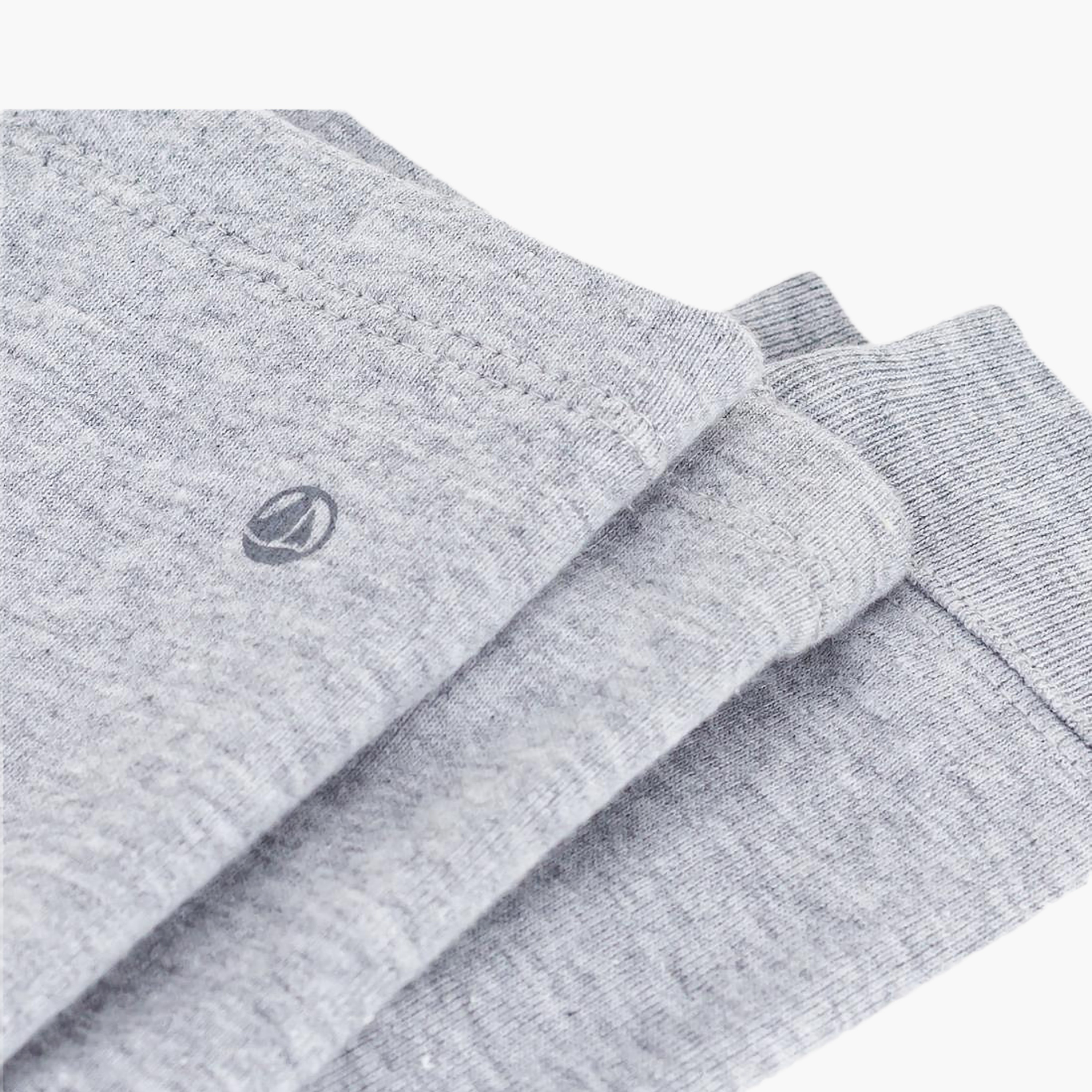 Petit Bateau Solid Cotton Elasticated Leggings-baby-girls-clothing-bottoms-leggings-image-3
