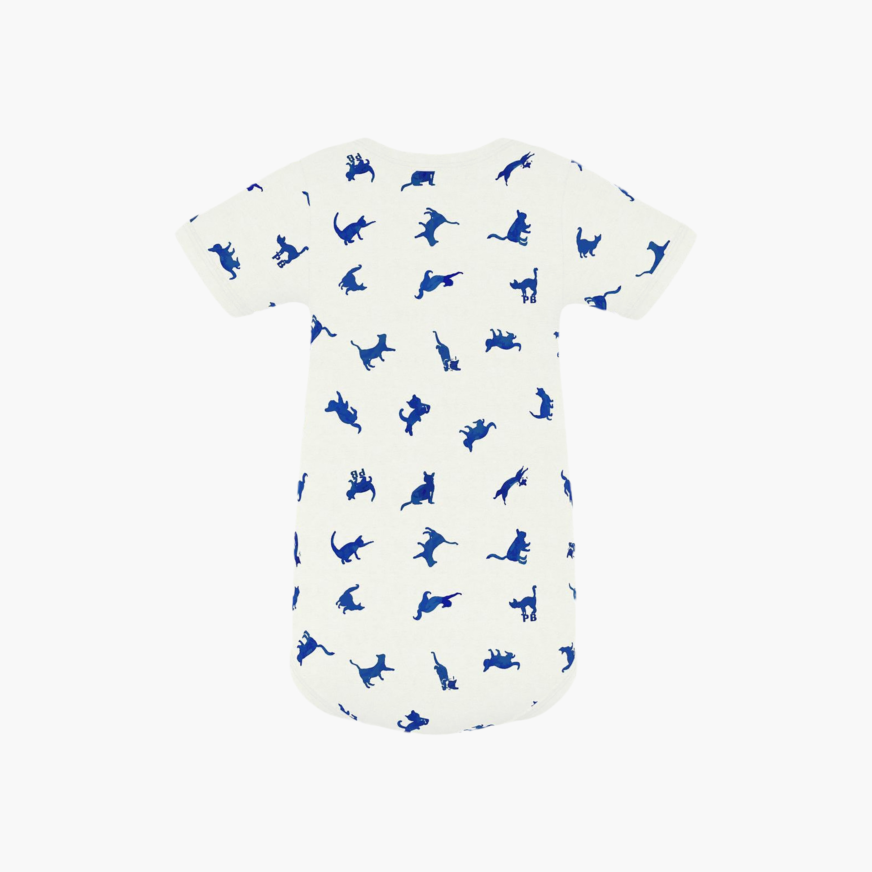 Petit Bateau Short Sleeves Cat Printed Bodysuit-baby-boys-clothing-bodysuits-image-2