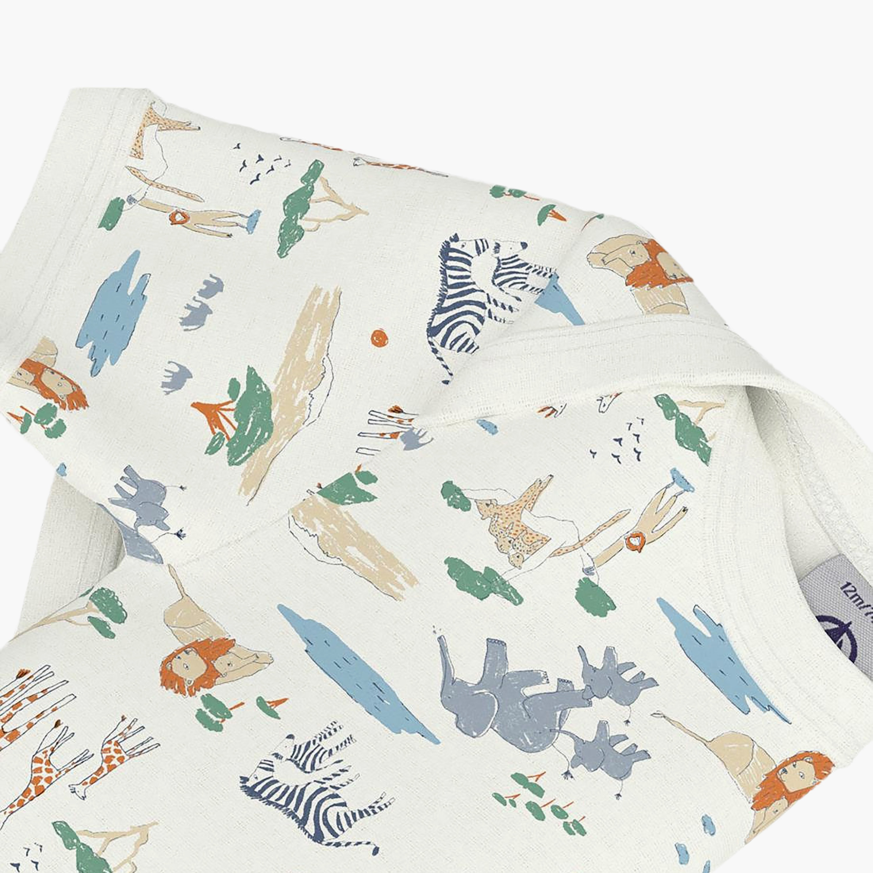 Petit Bateau Short Sleeves Animals Printed Bodysuit-baby-boys-clothing-bodysuits-image-3