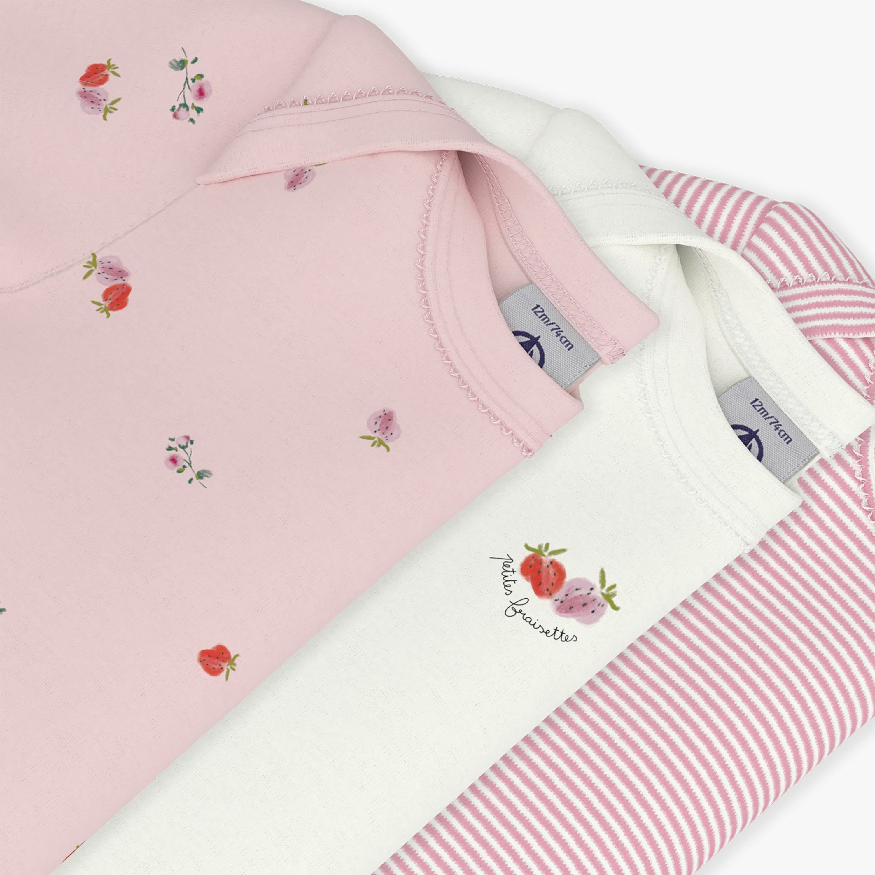 Petit Bateau 3-Piece Short Sleeves Flowers Printed Bodysuit-baby-girls-clothing-bodysuits-image-3