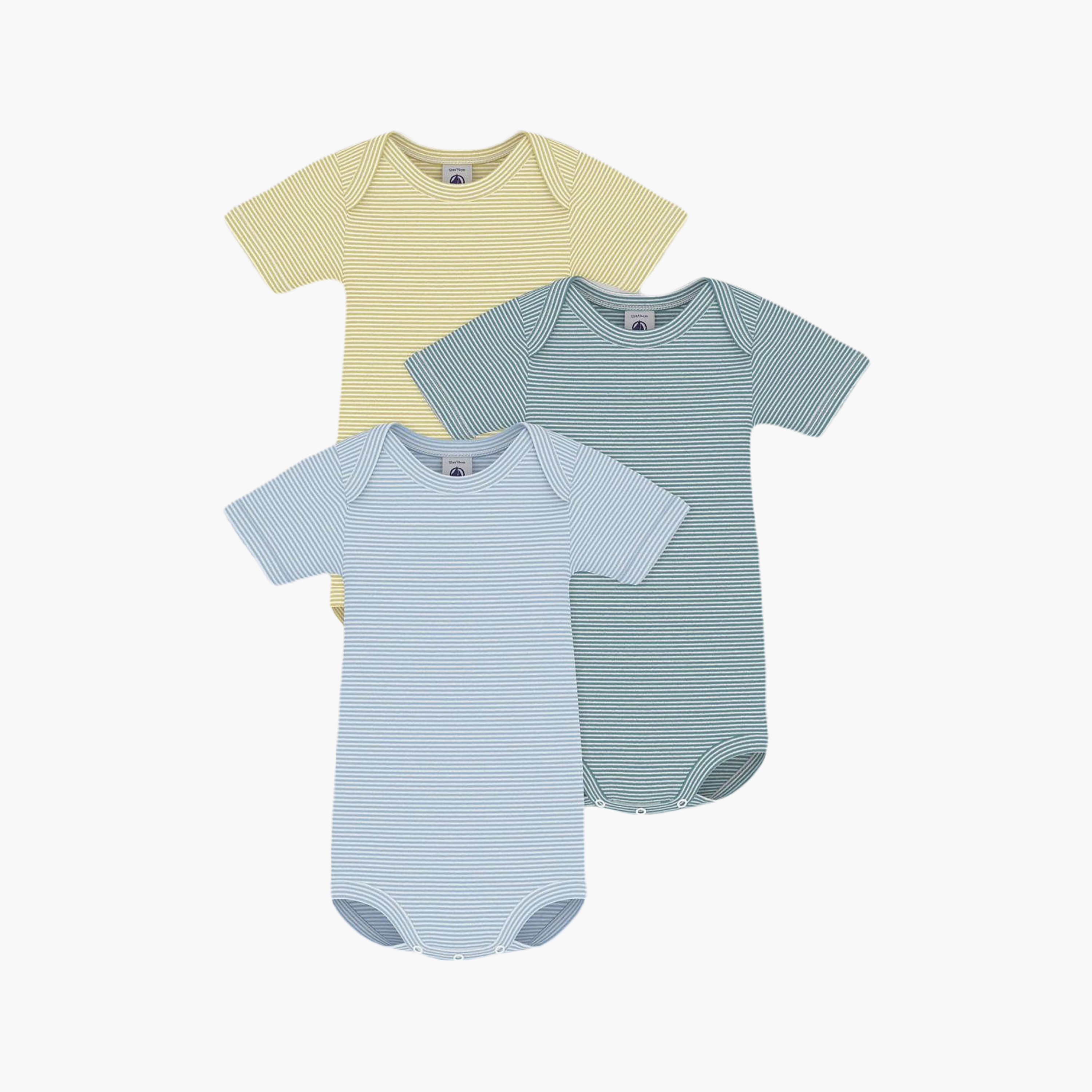 طقم بودي سوت أكمام قصيرة مخطط مكون من 3 قطع من بيتي باتو-baby-boys-clothing-bodysuits-image-1