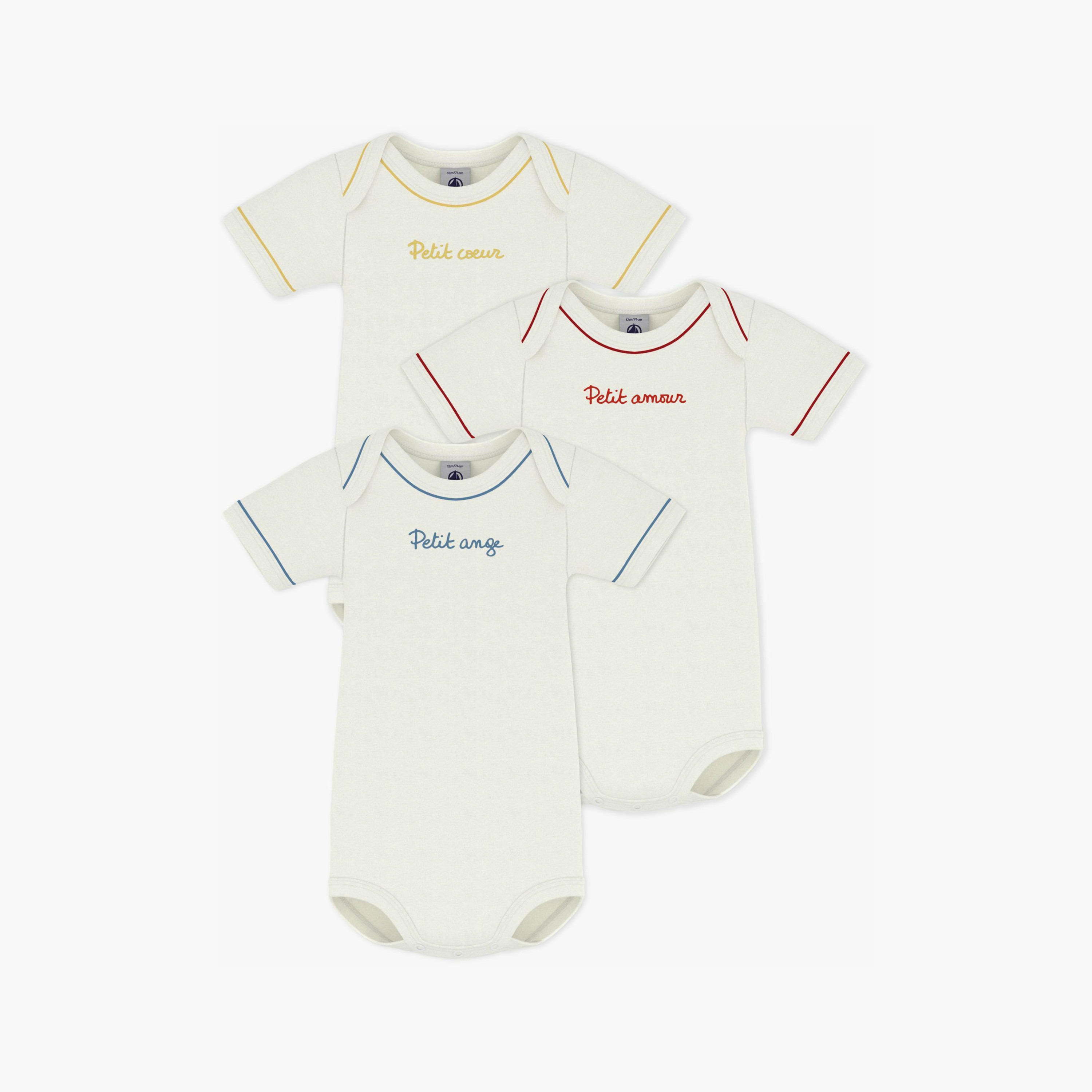 طقم بودي سوت أكمام قصيرة مرن (ستريتش) مكون من 3 قطع من بيتي باتو-baby-boys-clothing-bodysuits-image-1
