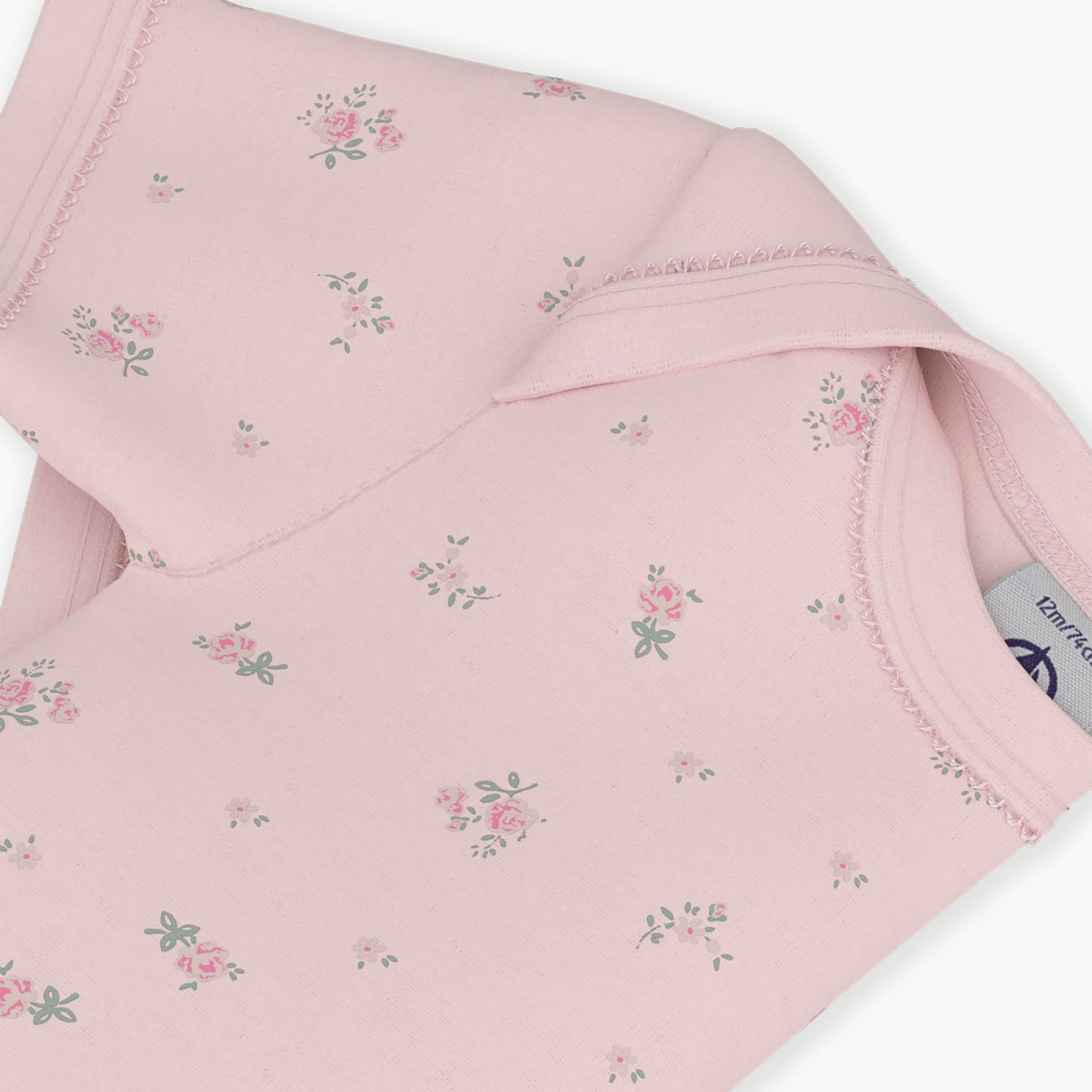 Petit Bateau Short Sleeves Floral Print Bodysuit-baby-girls-clothing-bodysuits-image-3