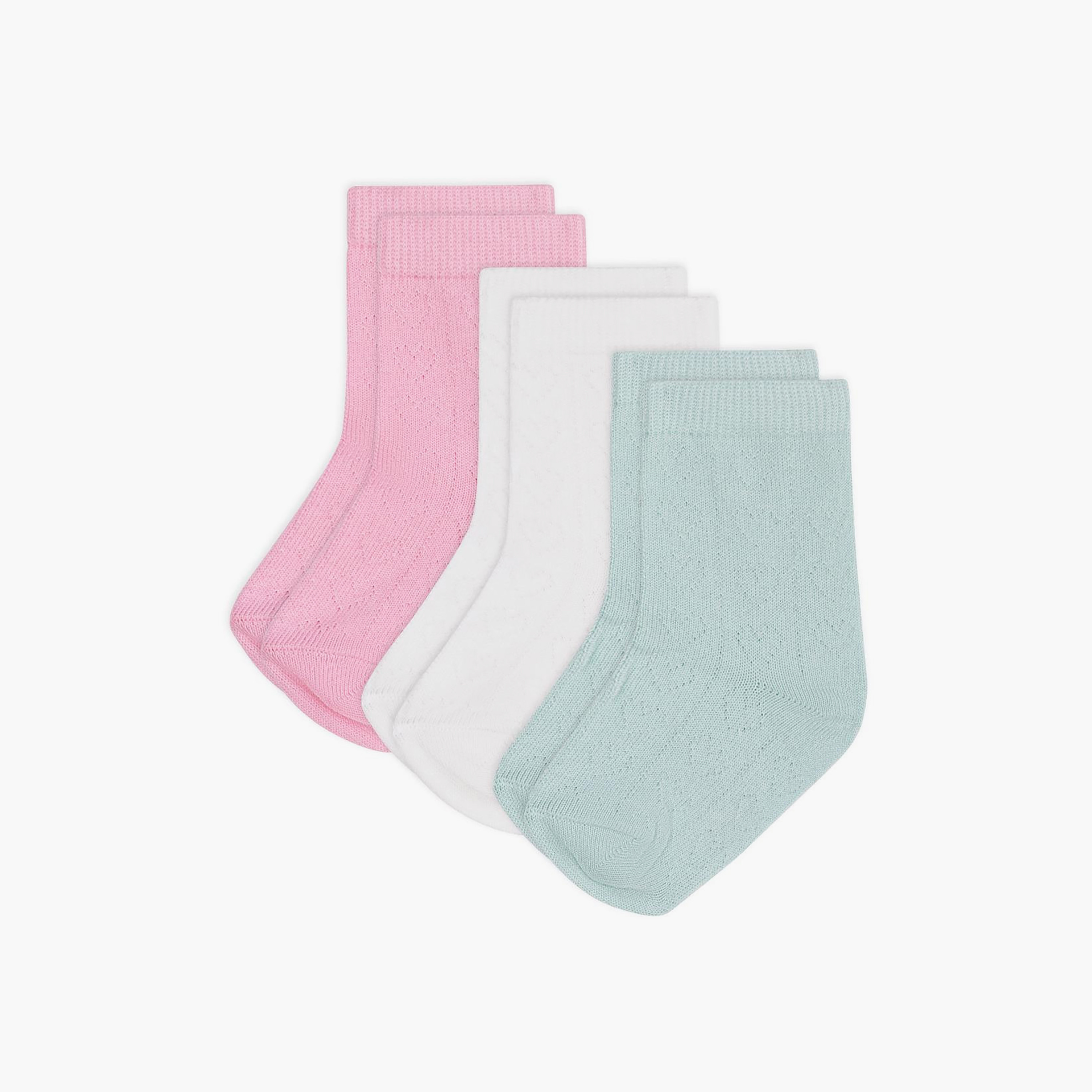 طقم جوارب قطنية سادة مكون من قطعتين من بيتي باتو-baby-girls-accessories-socks-image-1