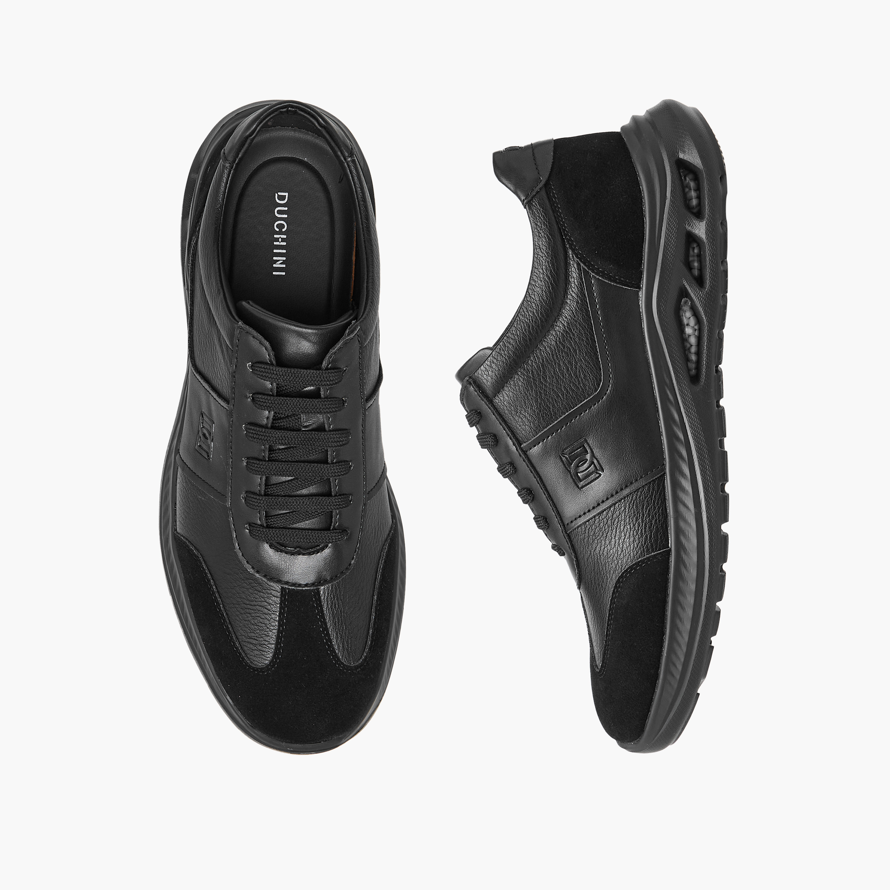 Duchini Men's Panelled Lace-Up Sneakers-men-shoes-sneakers-image-1