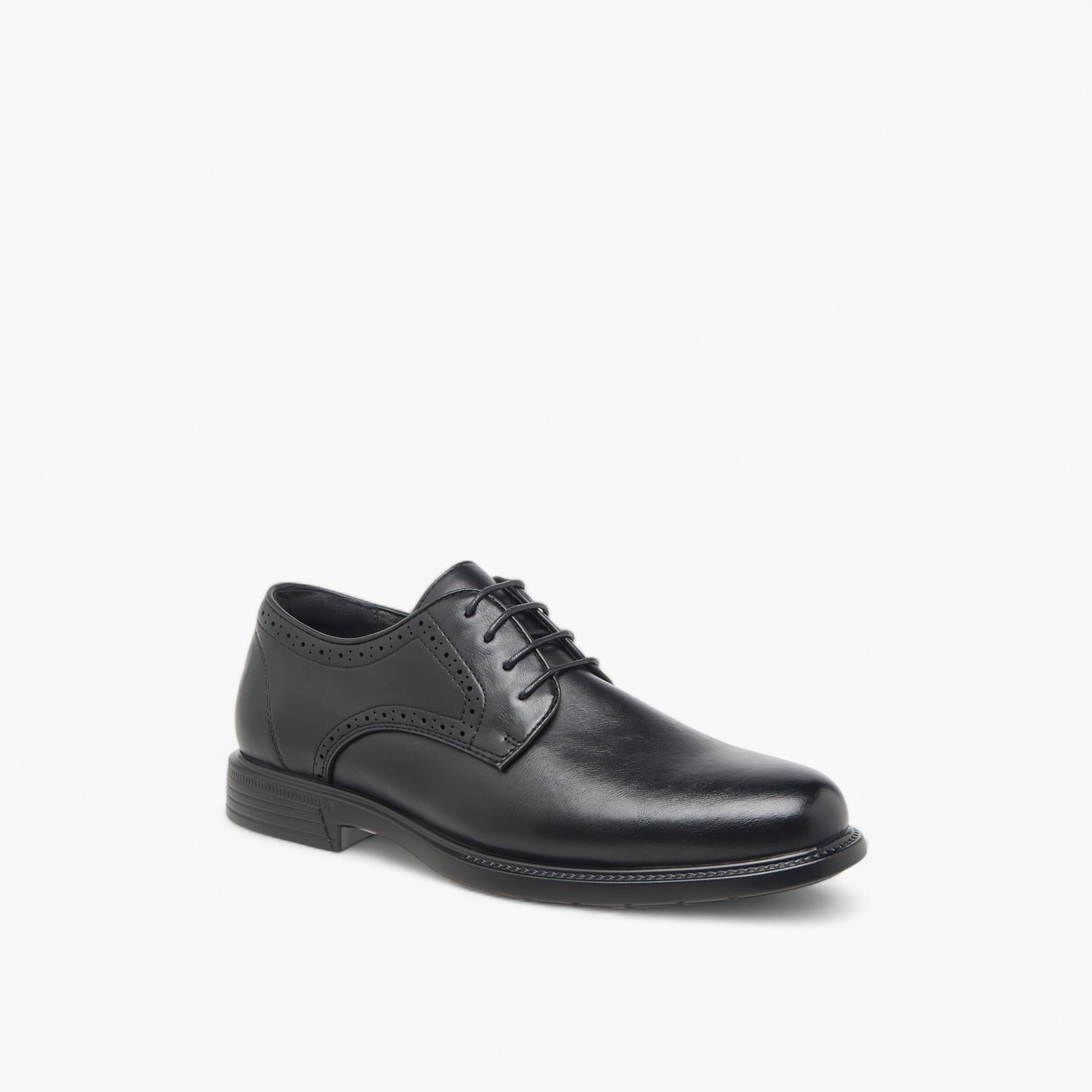 Duchini Men's Textured Derby Shoes with Lace-Up Closure-men-shoes-formalshoes-image-2