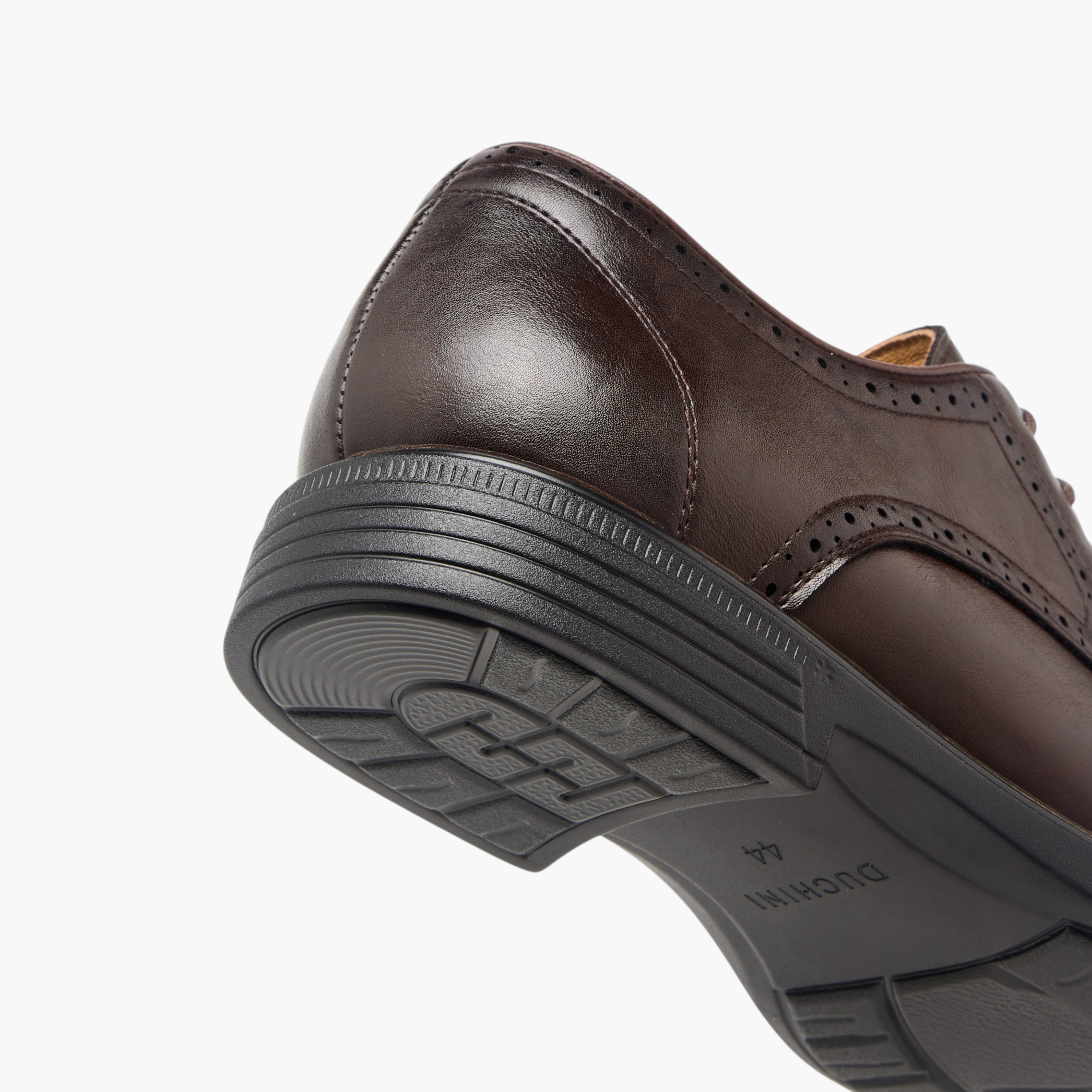 Duchini Men's Textured Derby Shoes with Lace-Up Closure-men-shoes-formalshoes-image-5