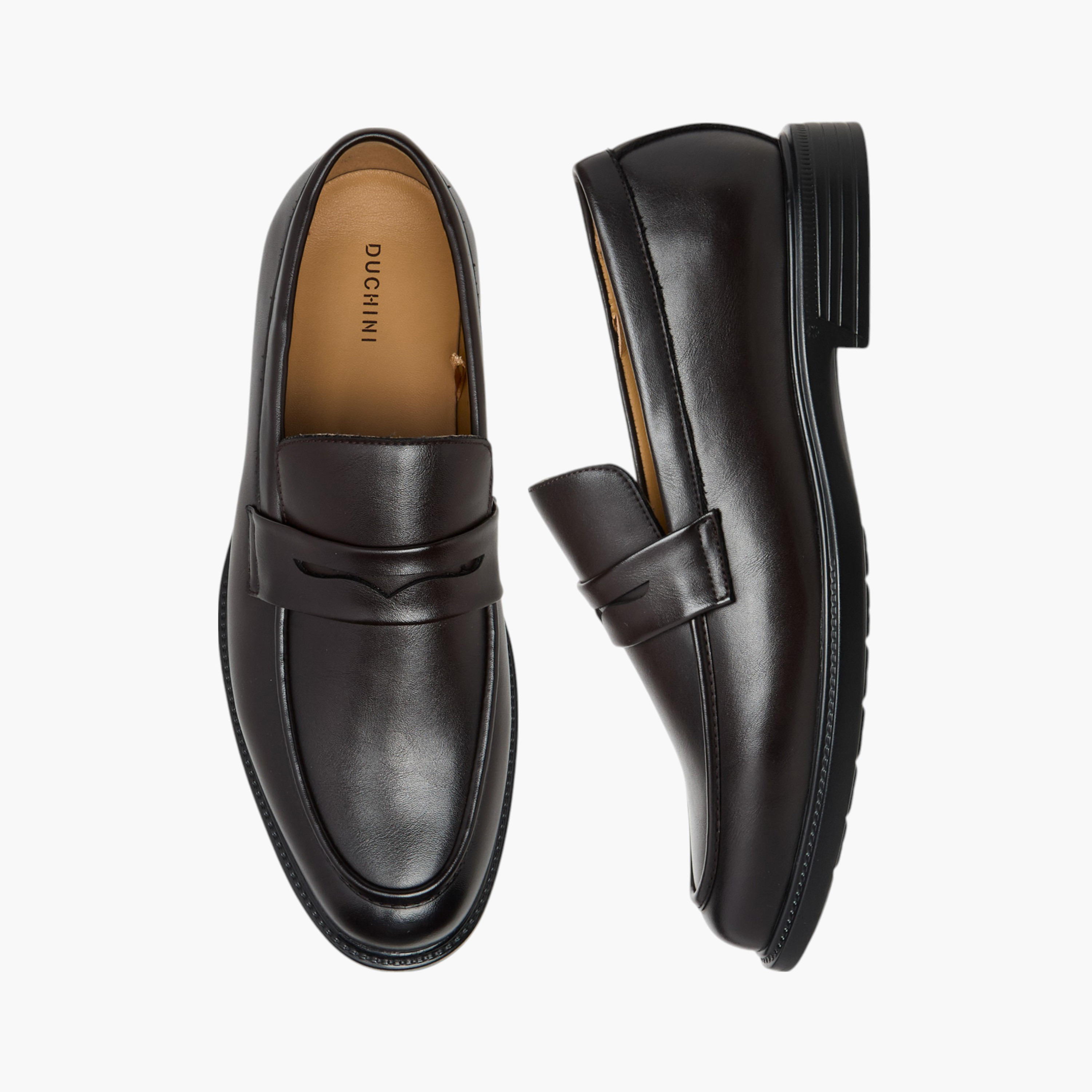 Duchini Men's Cutout Detail Slip-On Loafers-men-shoes-formalshoes-image-1