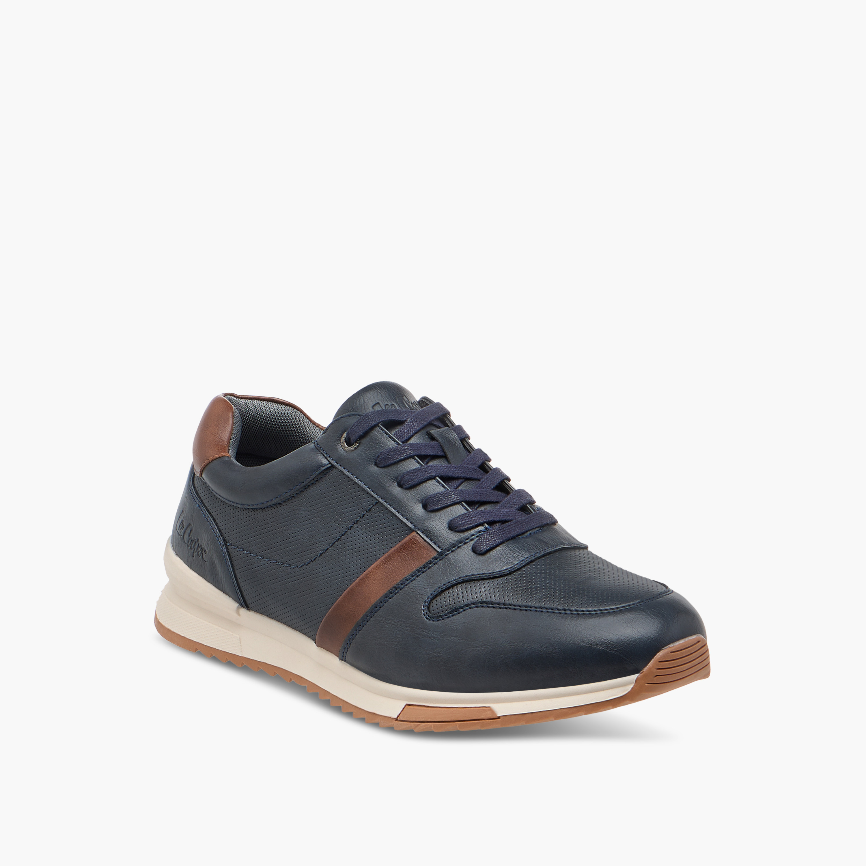 Lee Cooper Men's Panelled Lace-Up Sneakers-men-shoes-sneakers-image-2