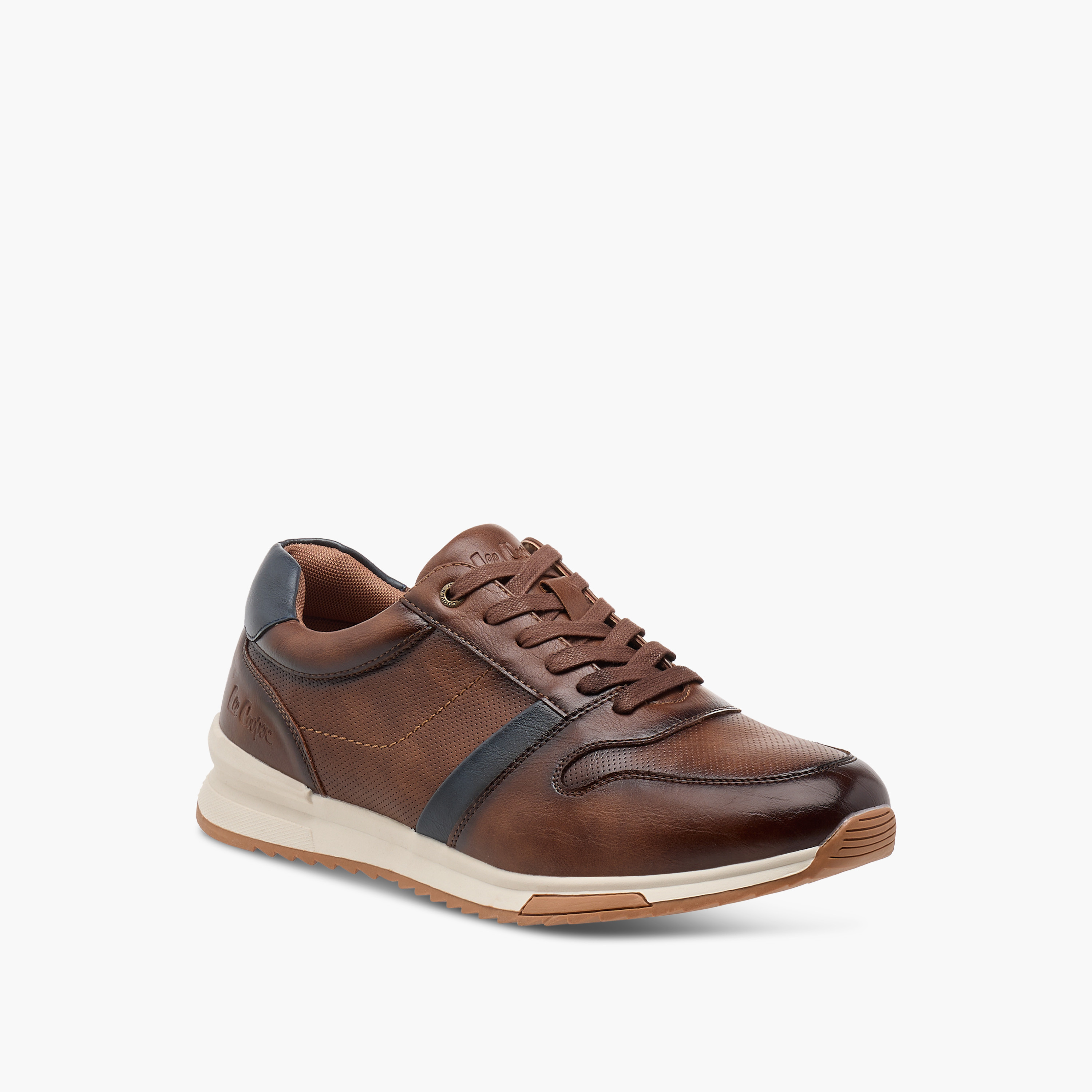 Lee Cooper Men's Panelled Lace-Up Sneakers-men-shoes-sneakers-image-2