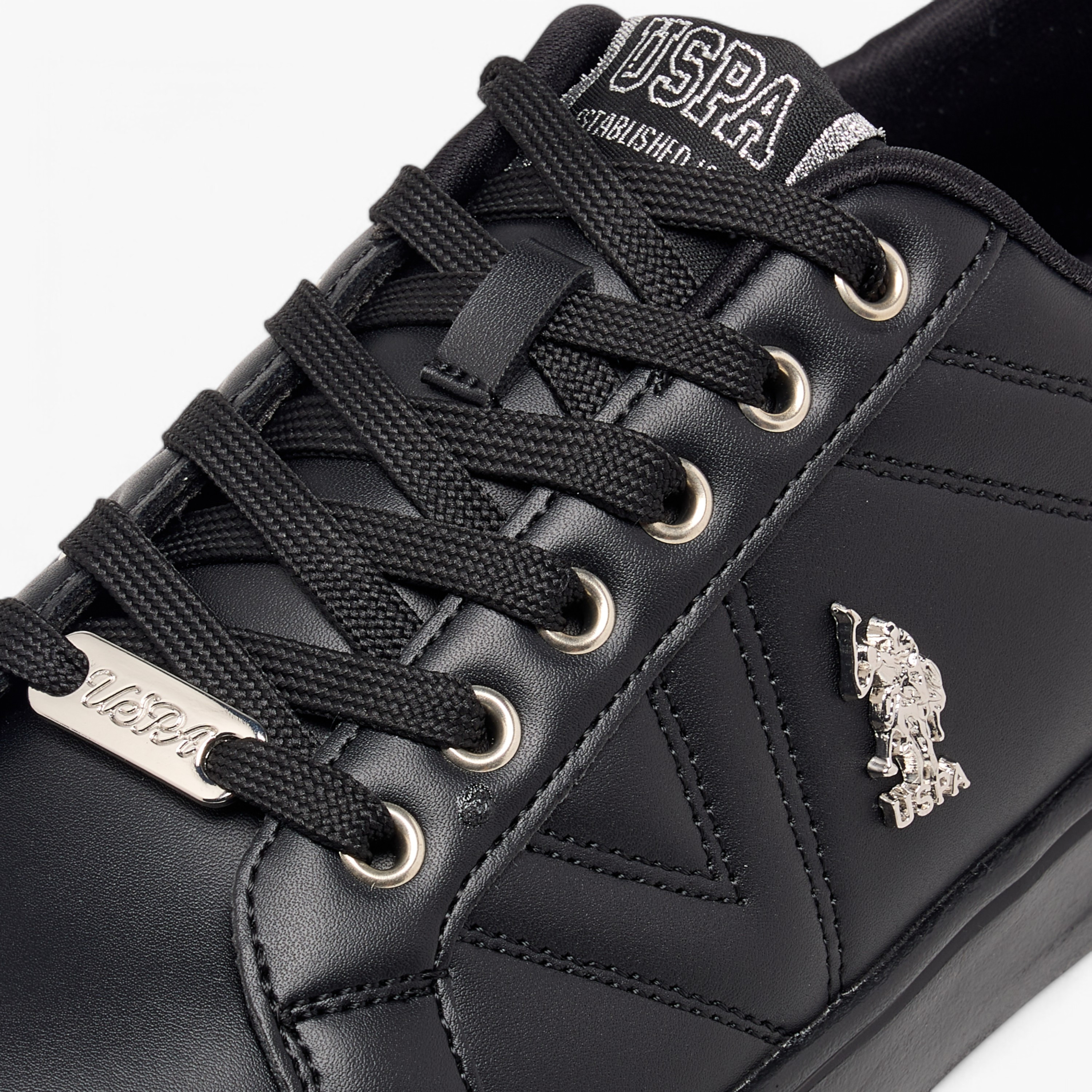 U.S. Polo Assn Women's Logo Detail Sneakers with Lace-Up Closure-women-shoes-sneakers-image-4