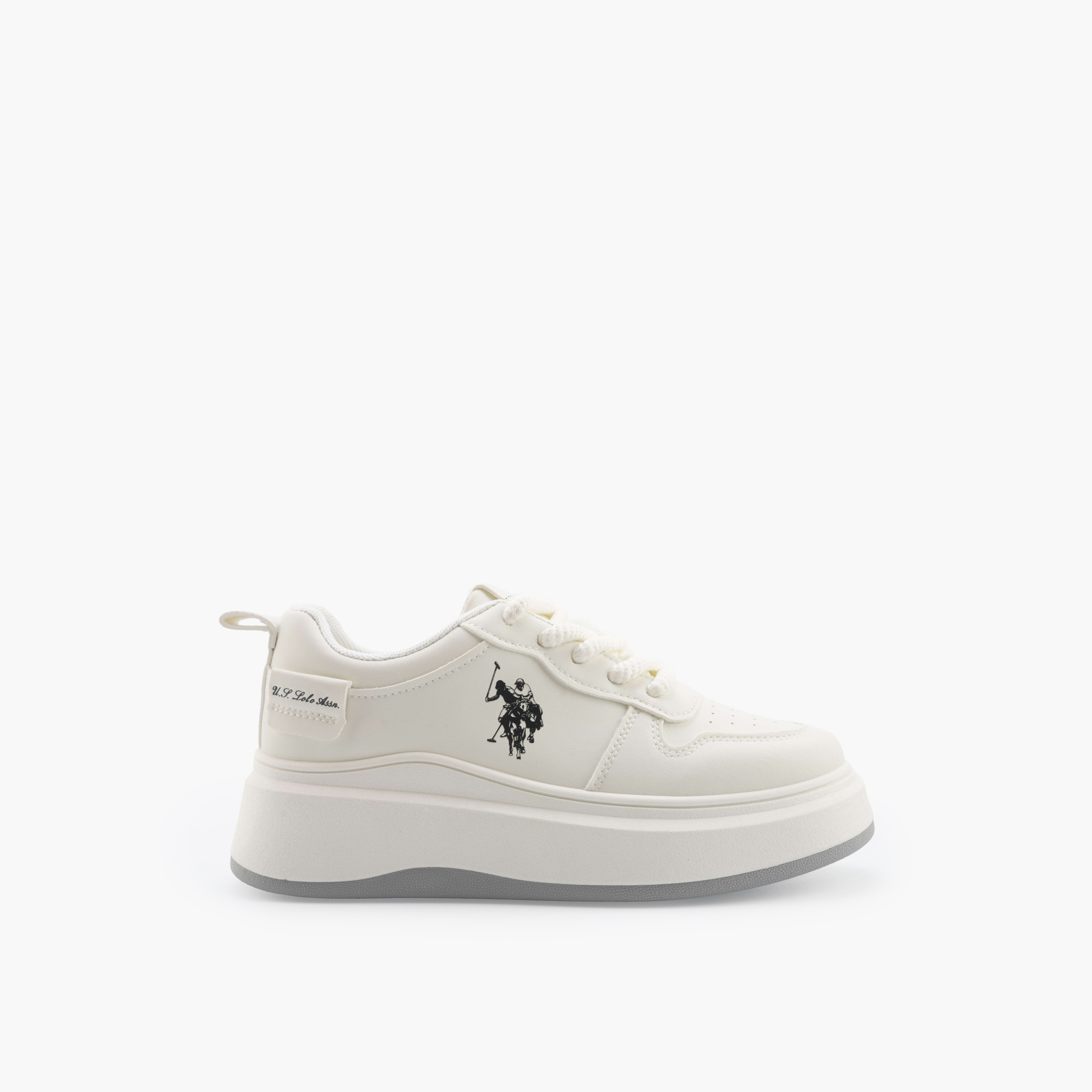 U.S. Polo Assn Women Logo Print Lace-Up Ankle Sneakers-women-shoes-sneakers-image-2