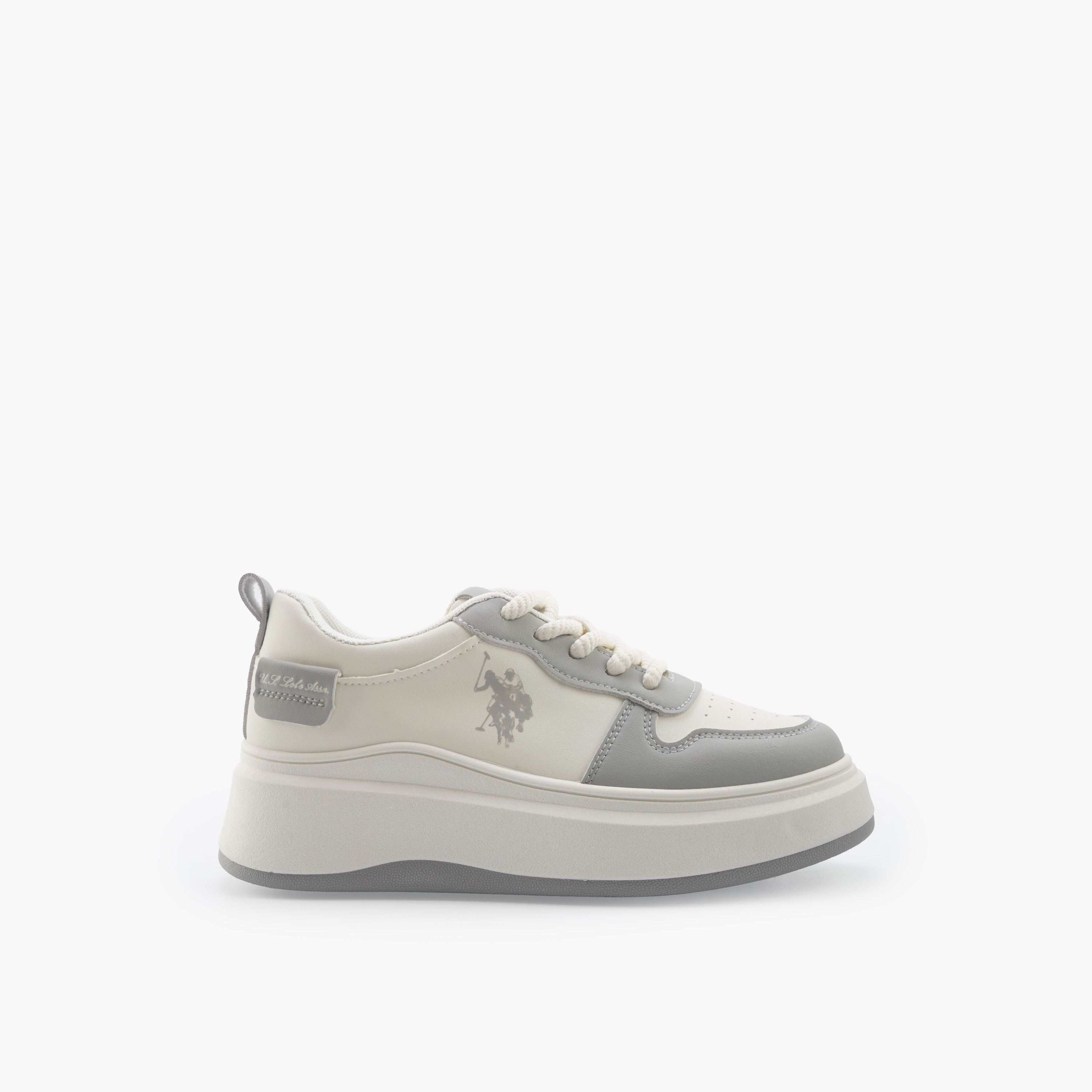 U.S. Polo Assn Women Logo Print Lace-Up Ankle Sneakers-women-shoes-sneakers-image-2