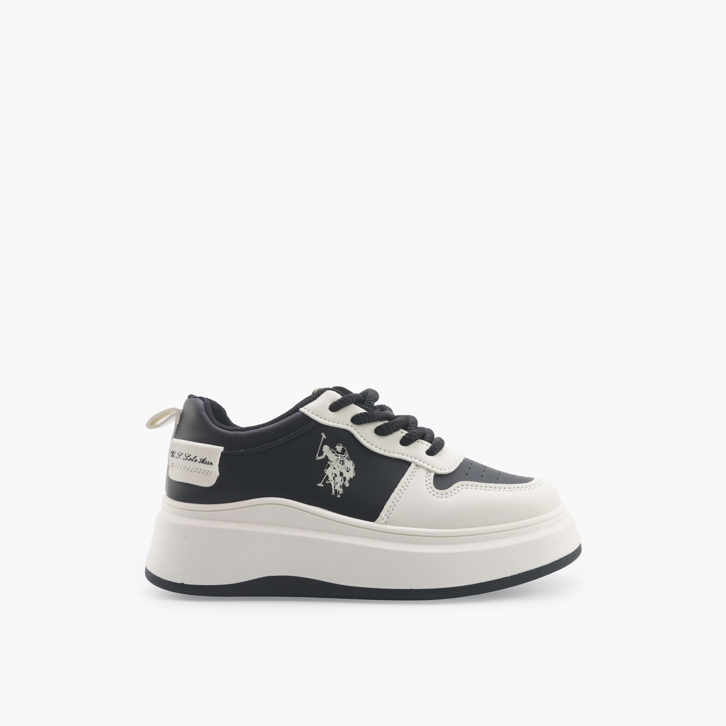حذاء سنيكرز كاحل برباط وقوالب ملونة للنساء من يو أس بولو أسن-women-shoes-sneakers-image-2