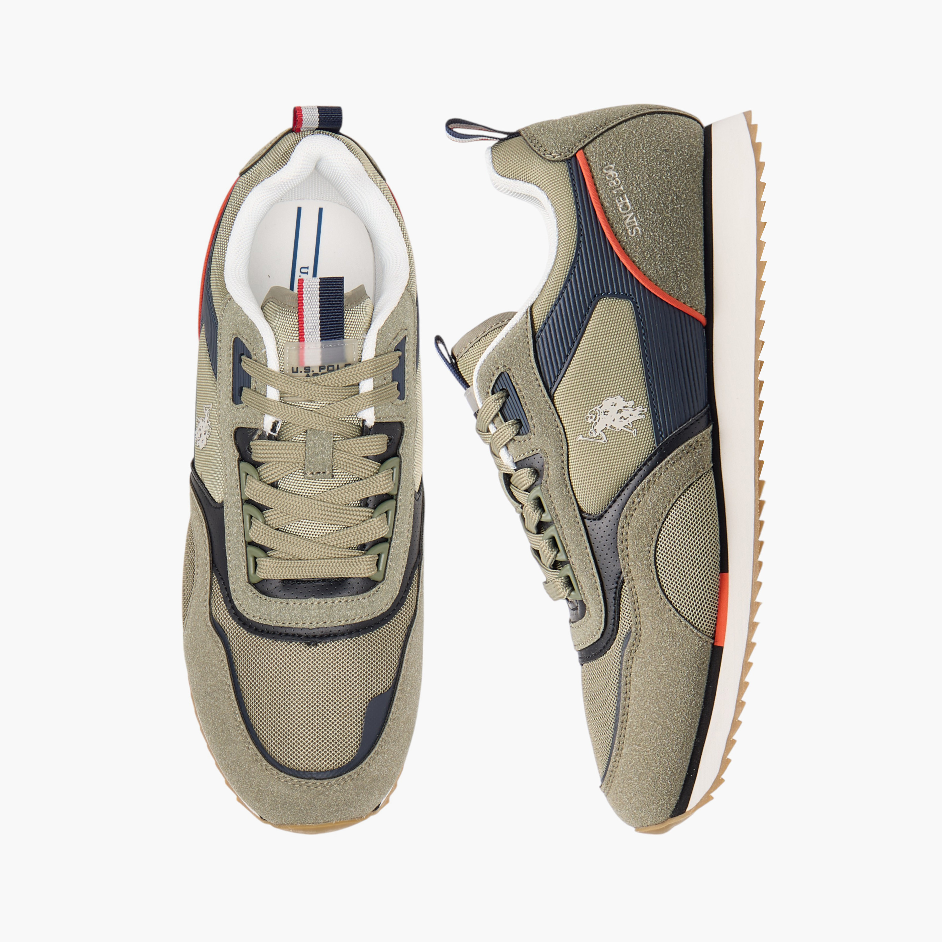 U.S. Polo Assn Men's Logo Detail Sneakers with Lace-Up Closure-men-shoes-sneakers-image-1