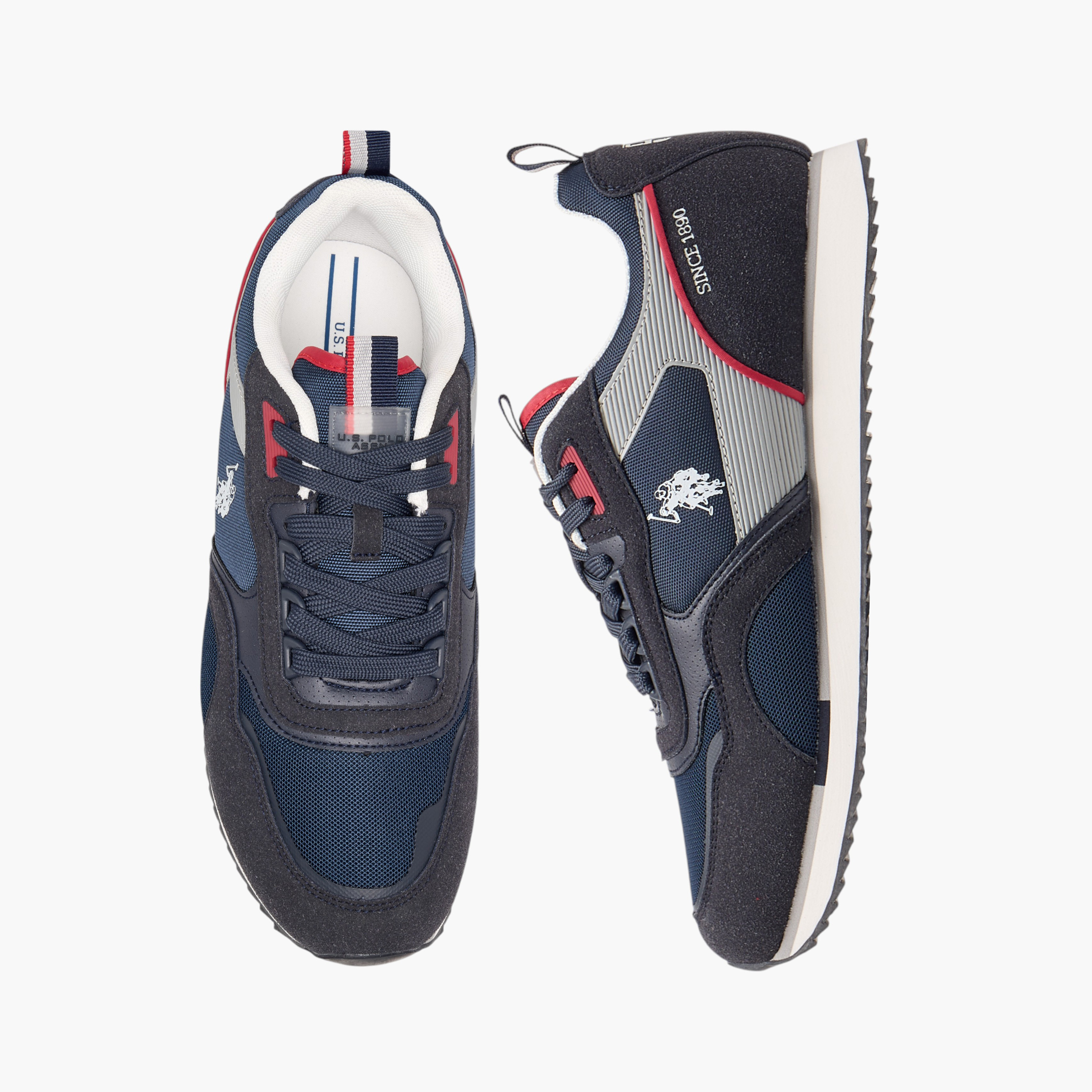 U.S. Polo Assn Men's Logo Detail Sneakers with Lace-Up Closure-men-shoes-sneakers-image-1
