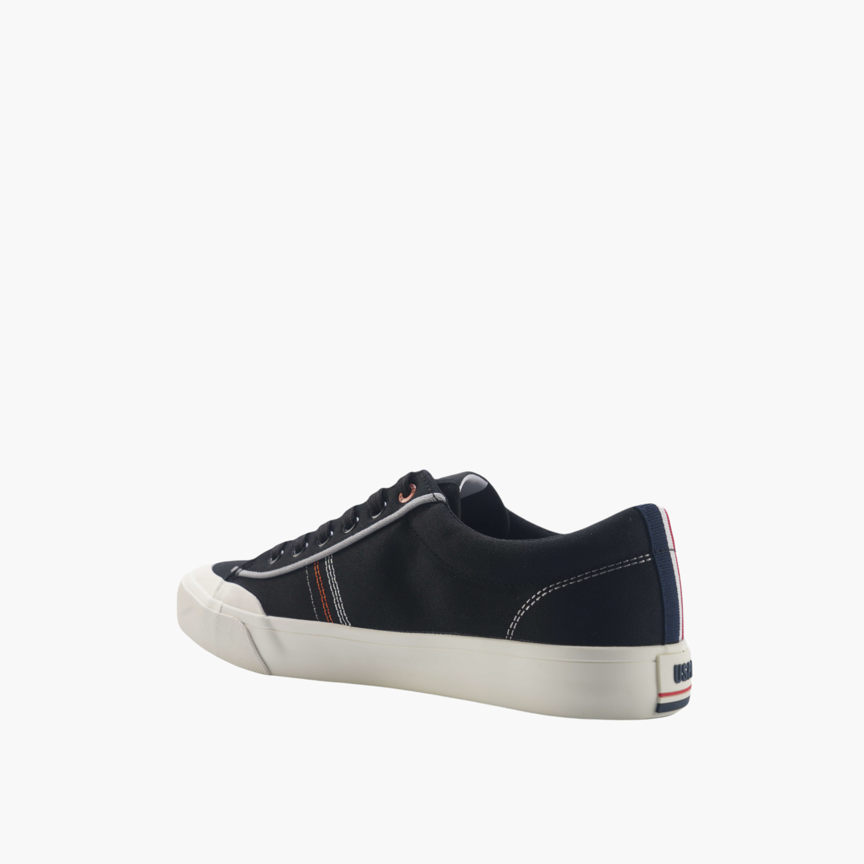 U.S. Polo Assn Logo Print Lace-Up Canvas Sneakers-men-shoes-sneakers-image-4