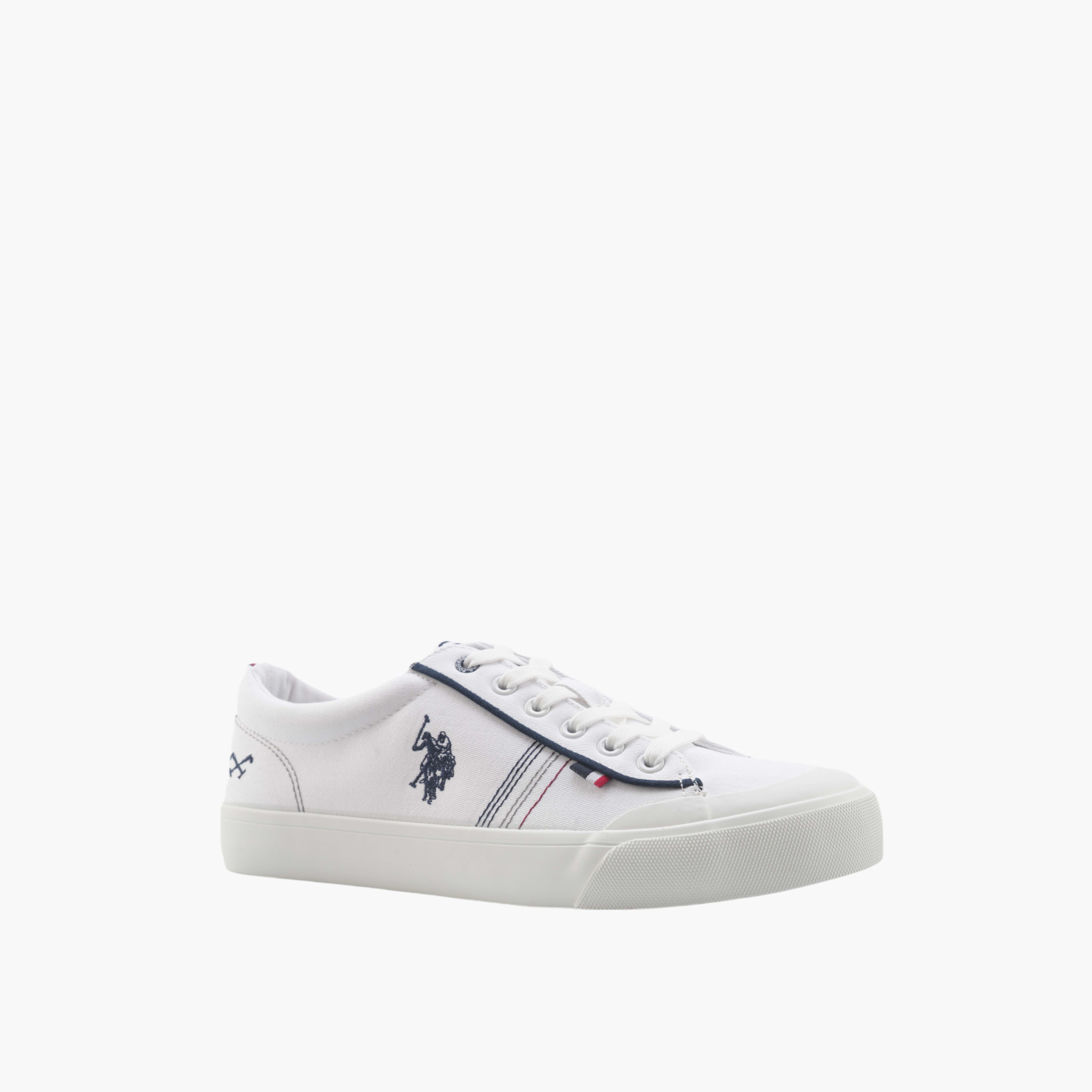 حذاء سنيكرز قماش برباط من يو إس بولو آسن-men-shoes-sneakers-image-2