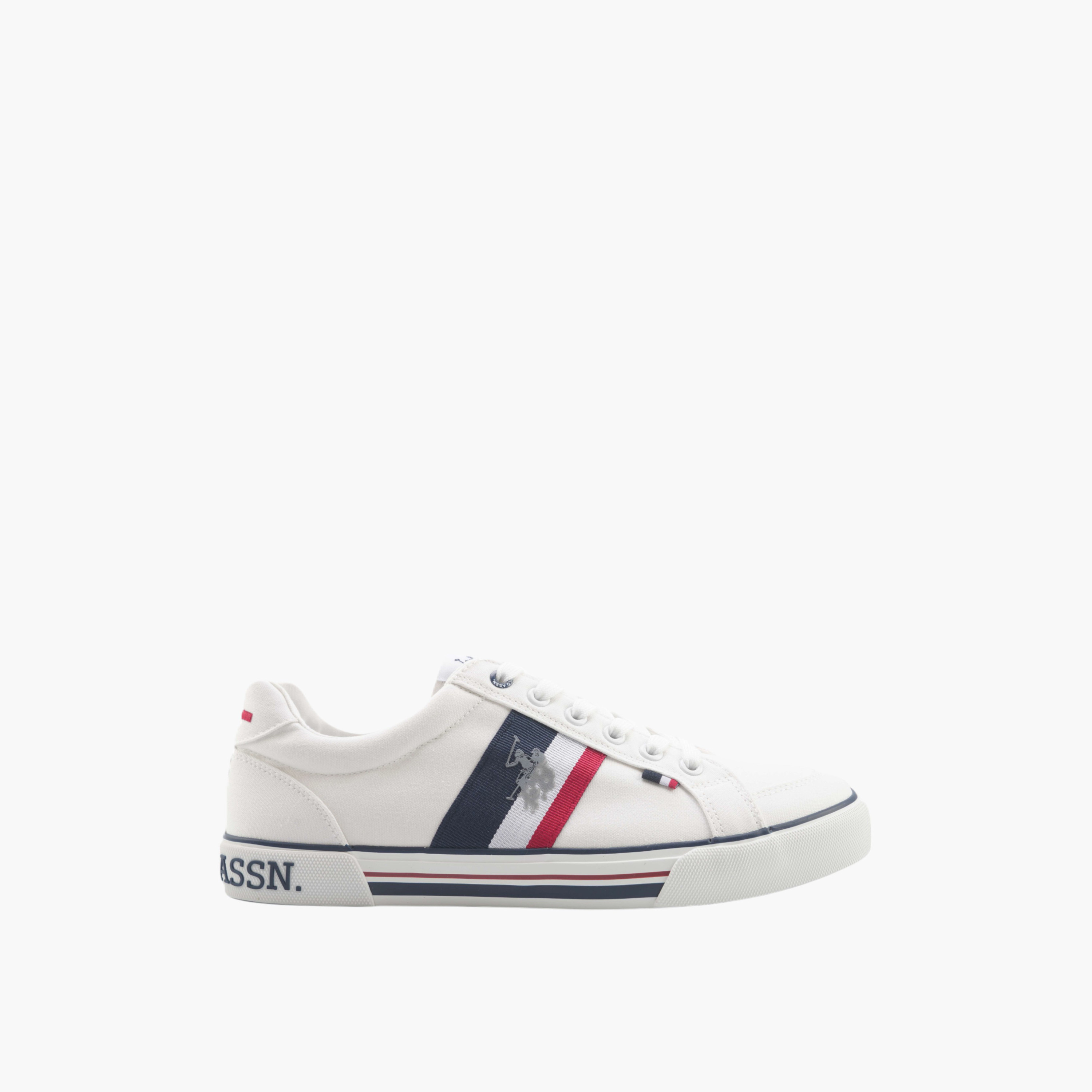 حذاء سنيكرز قماش برباط وطبعات شعار من يو اس بولو أسن-men-shoes-sneakers-image-2