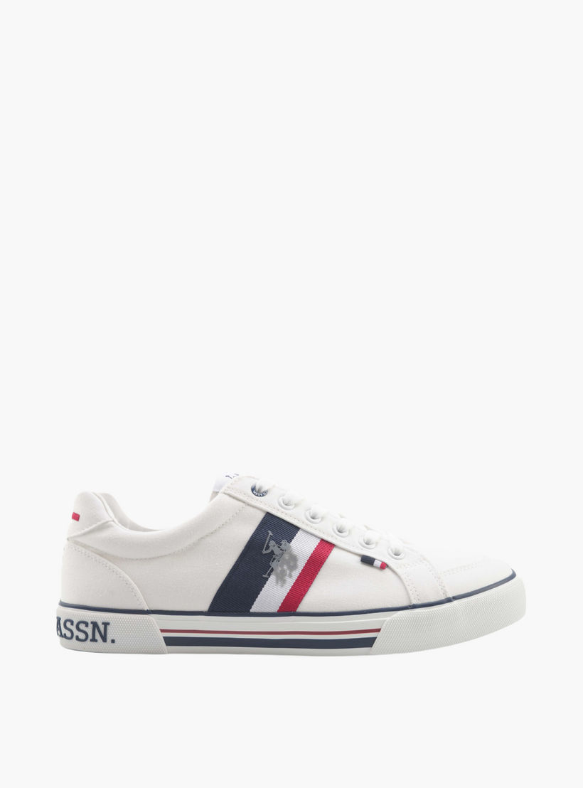 حذاء سنيكرز قماش برباط وطبعات شعار من يو اس بولو أسن-men-shoes-sneakers-image-2