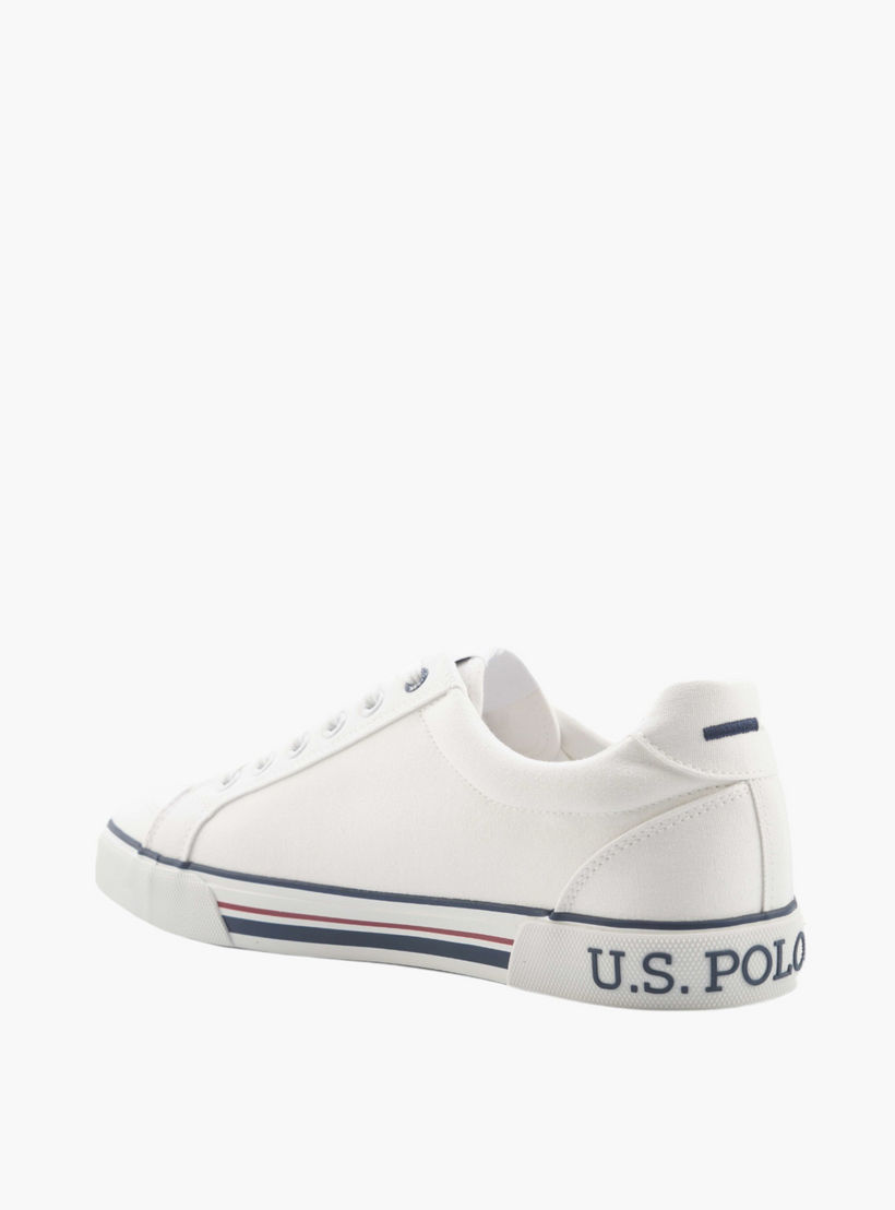 حذاء سنيكرز قماش برباط وطبعات شعار من يو اس بولو أسن-men-shoes-sneakers-image-3