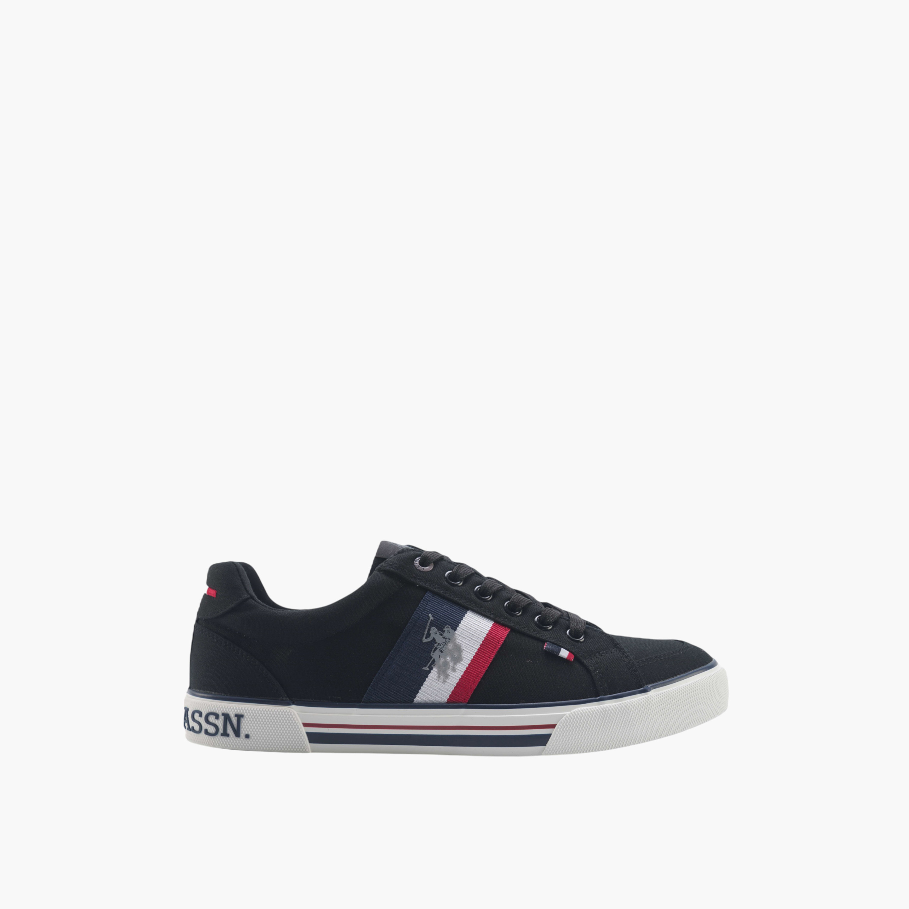 U.S. Polo Assn Logo Print Lace-Up Canvas Sneakers-men-shoes-sneakers-image-2