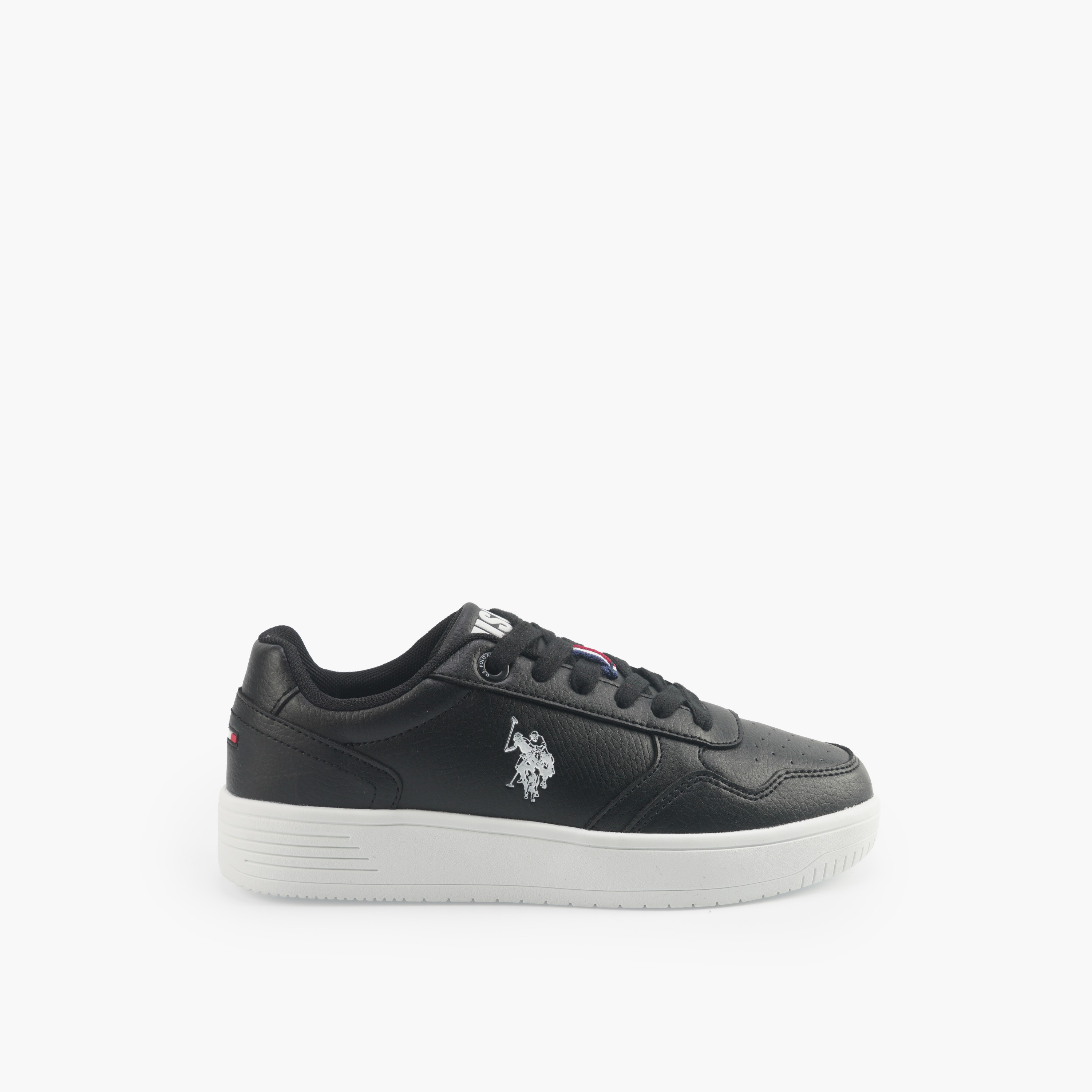 حذاء سنيكرز بطول الكاحل ورباط إغلاق وطبعات شعار للرجال من يو إس بولو أسن-men-shoes-sneakers-image-2