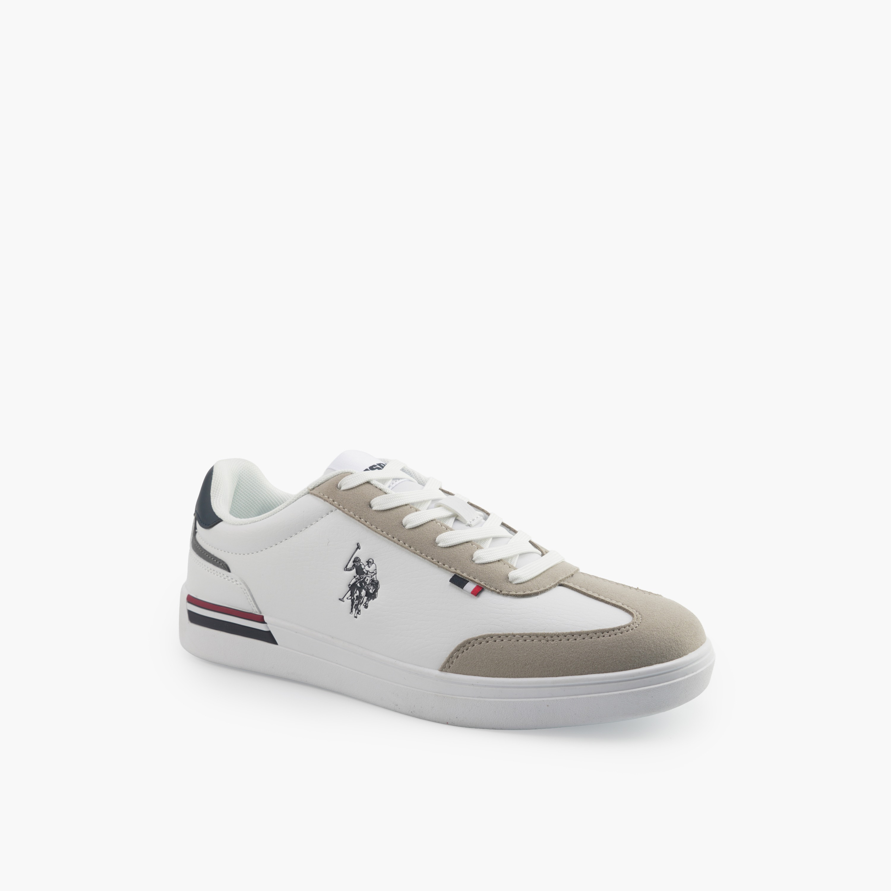 حذاء سنيكرز بطول الكاحل ورباط إغلاق وطبعات شعار للرجال من يو إس بولو أسن-men-shoes-sneakers-image-1