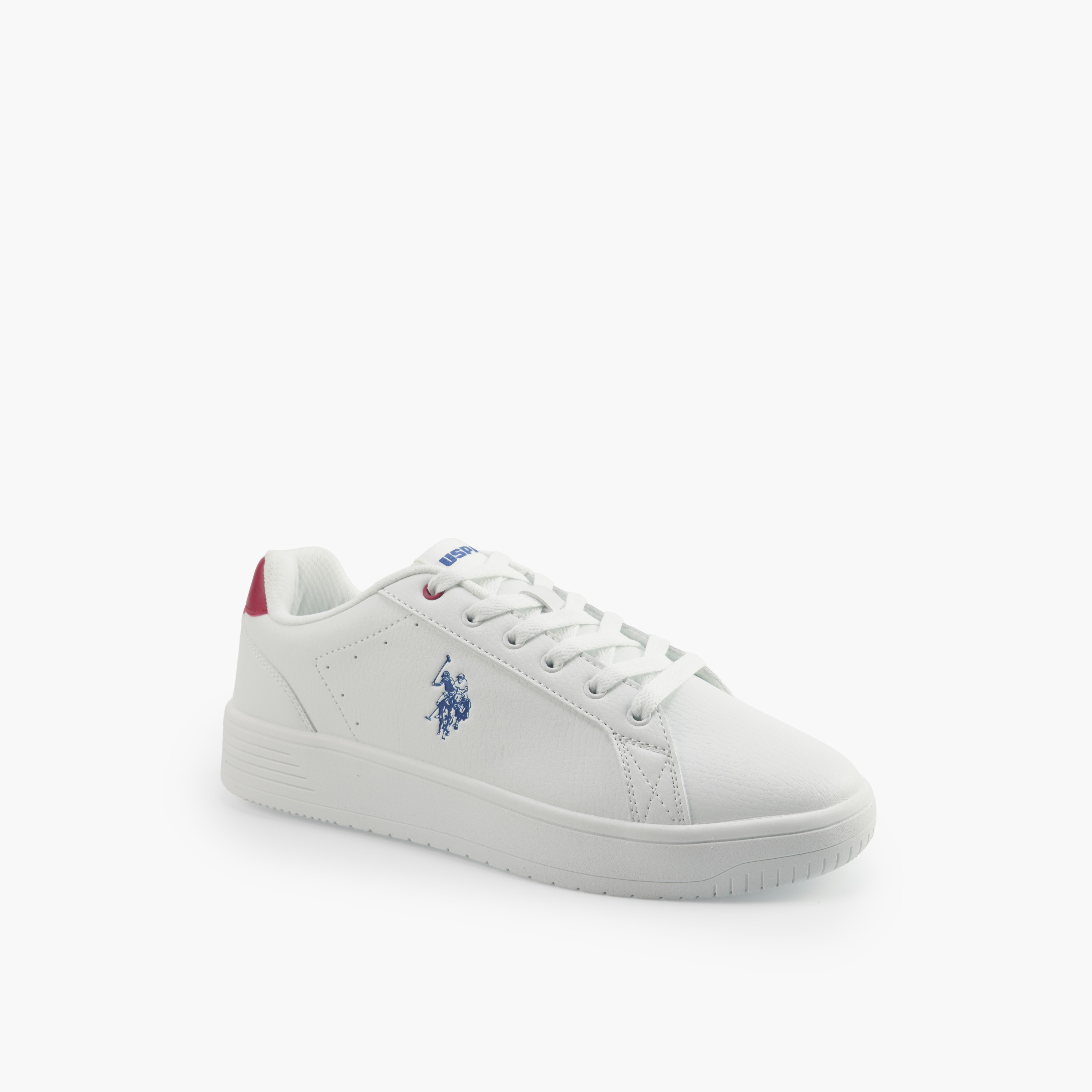 حذاء سنيكرز بطول الكاحل ورباط إغلاق وطبعات شعار للرجال من يو إس بولو أسن-men-shoes-sneakers-image-1