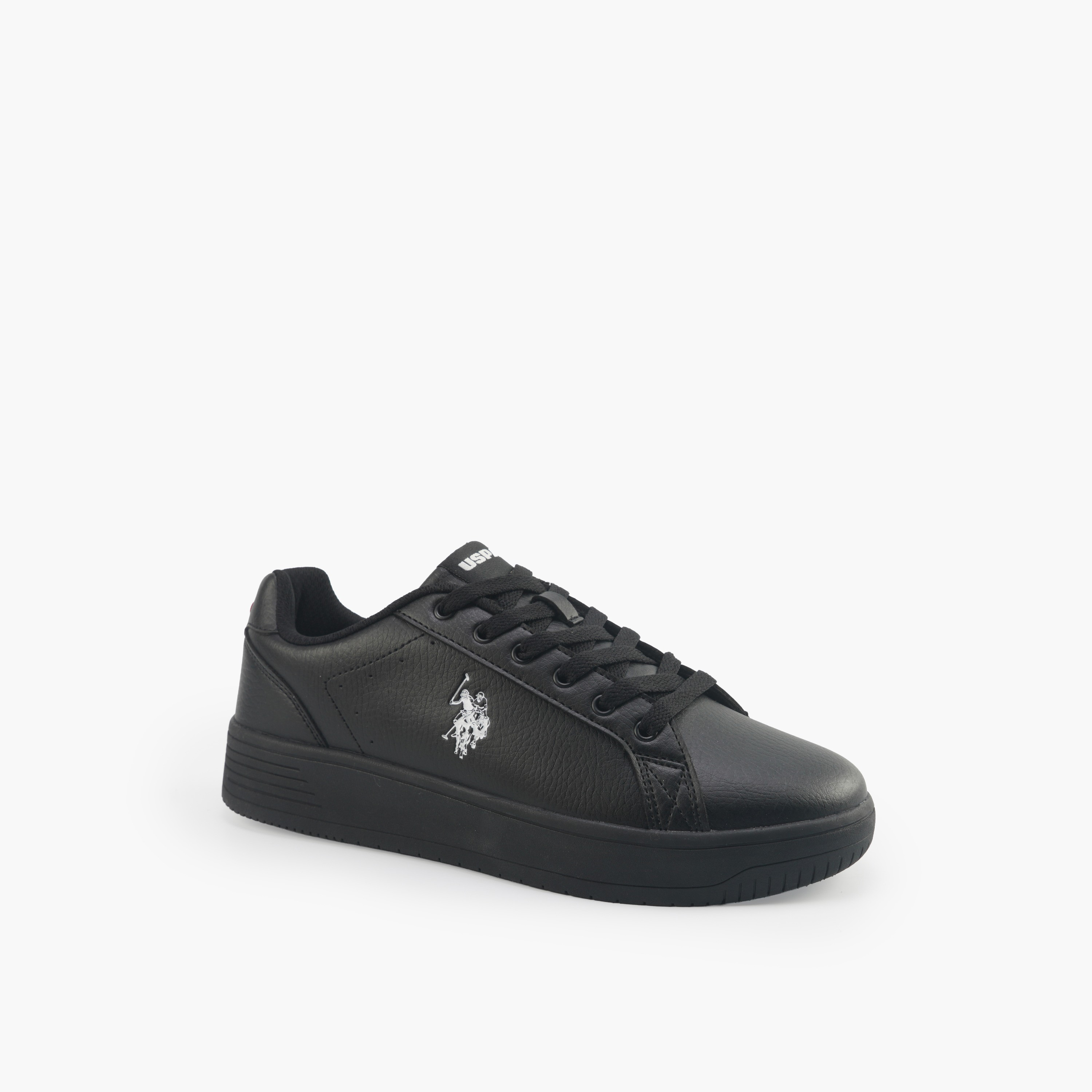 حذاء سنيكرز بطول الكاحل ورباط إغلاق وطبعات شعار للرجال من يو إس بولو أسن-men-shoes-sneakers-image-1
